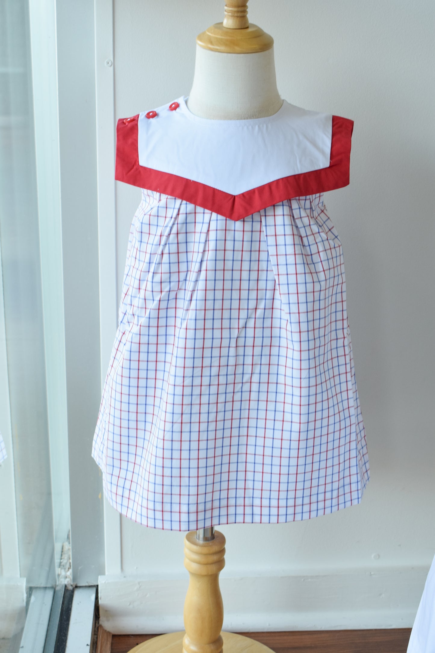 Sarah Sailboat Dress-Woven Lake Powell Plaid