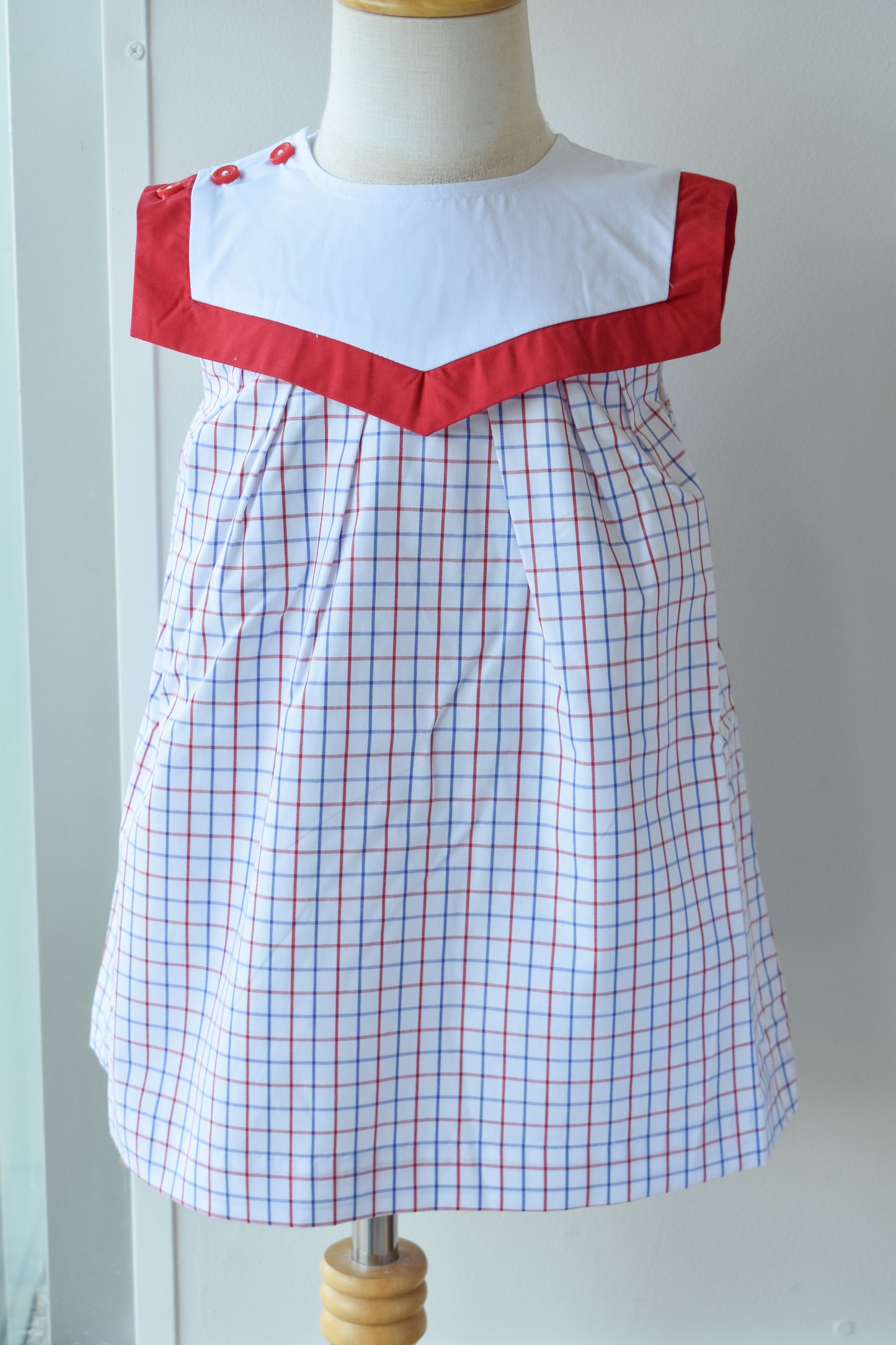 Sarah Sailboat Dress-Woven Lake Powell Plaid