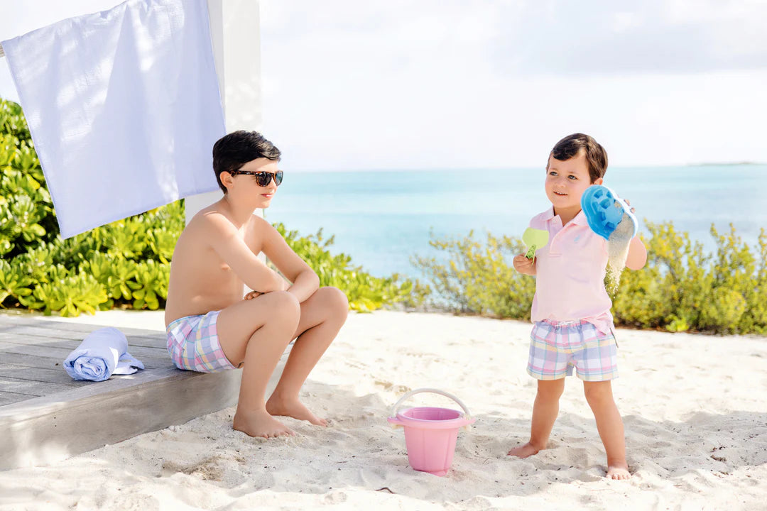 Tortola Swim Trunks-Tennis Pro Plaid/Worth Ave White