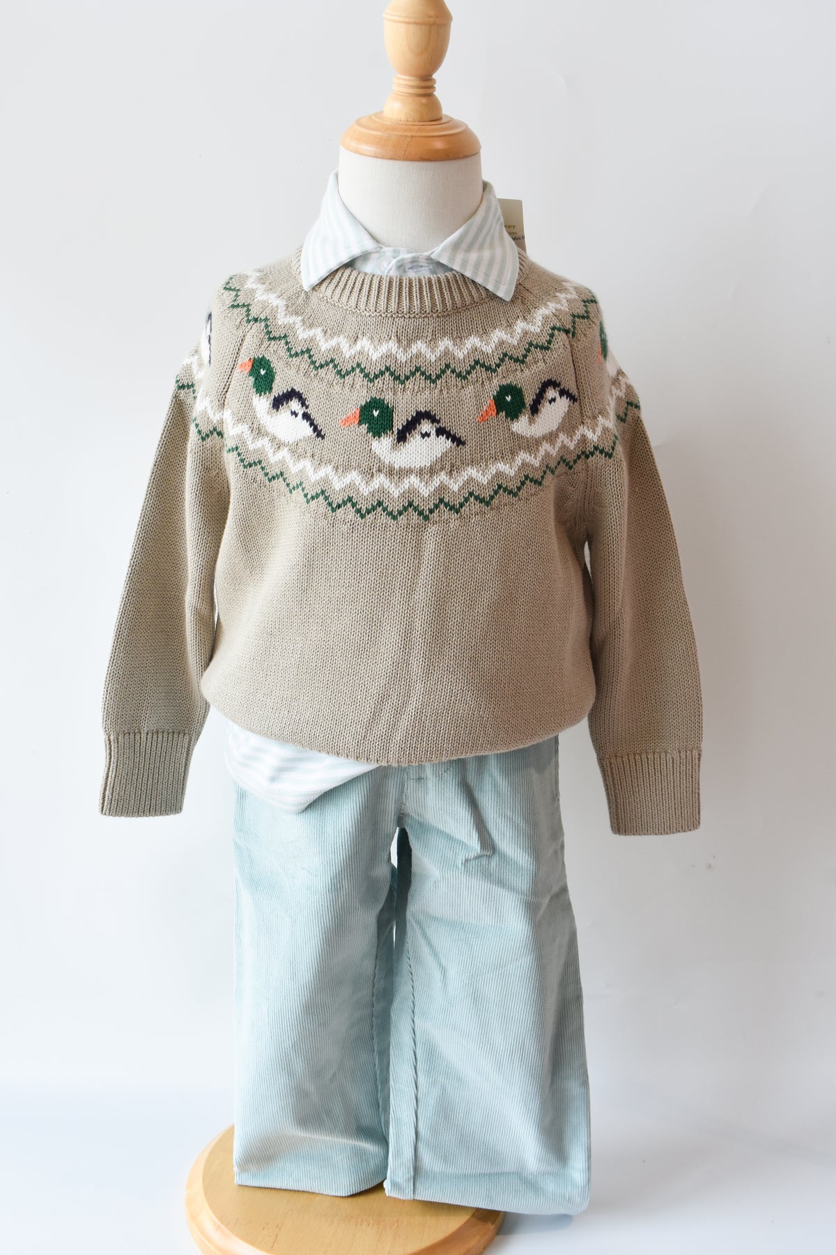 Isaac’s Sweater Fairisle-Keeneland Ducks