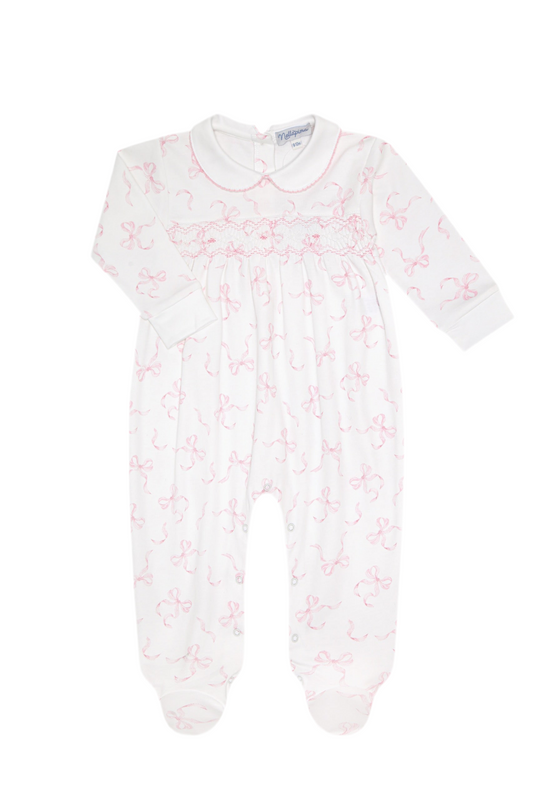 Charming Bows Smocked Footie
