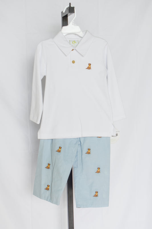 Puppy Playdate L/S Polo Pant Set
