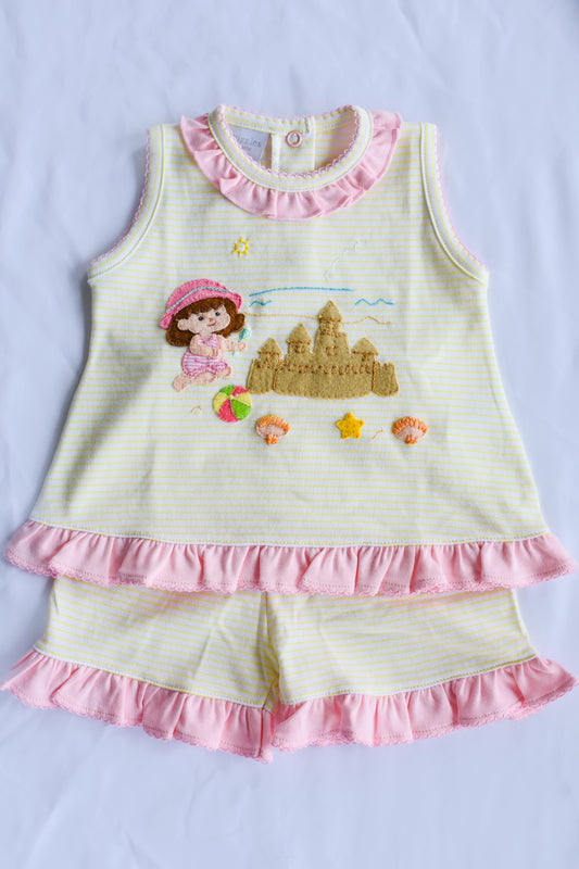 She Sells Seashells Sunny Striped Short Set