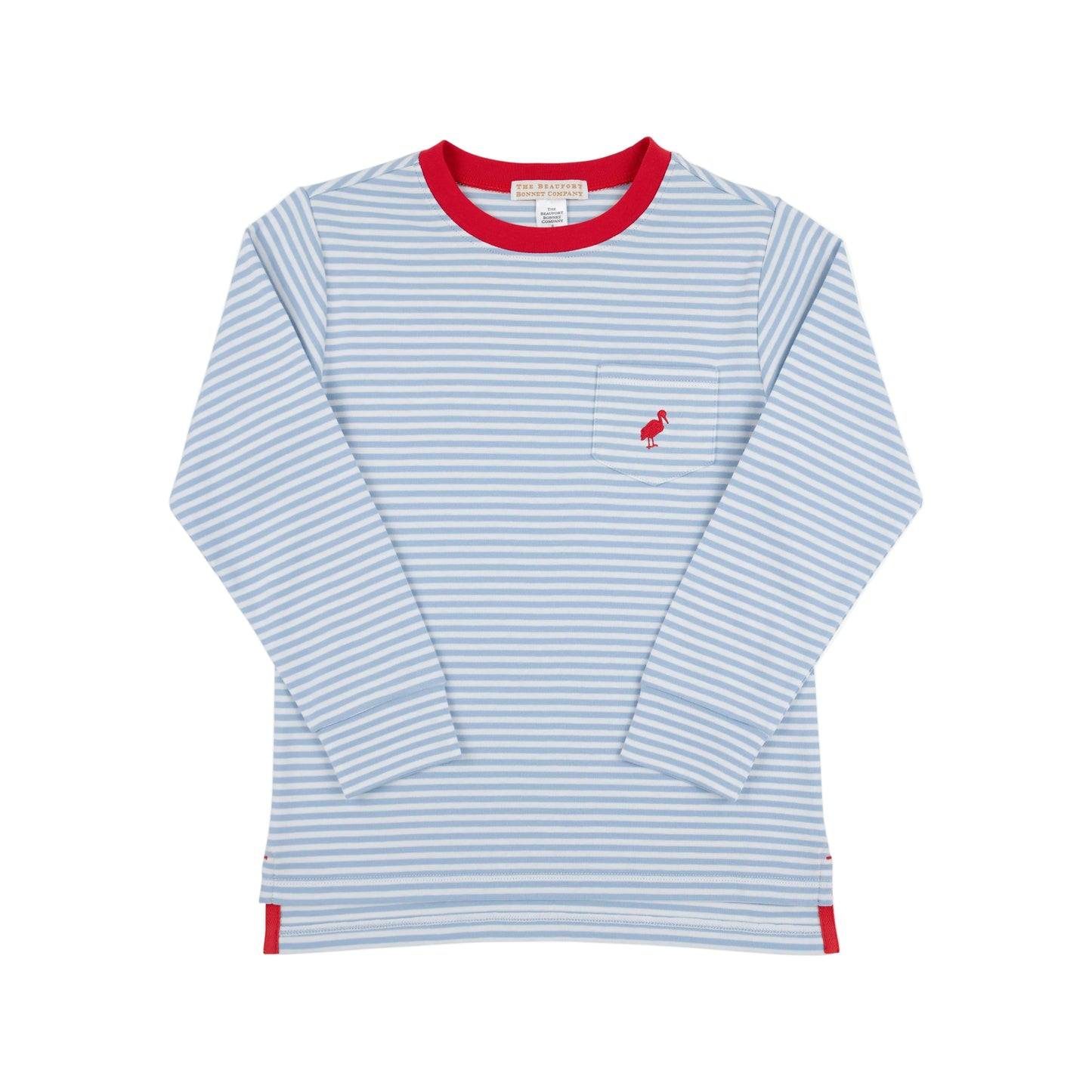 Long Sleeve Carter Crewneck-Barrington/Red Stripe