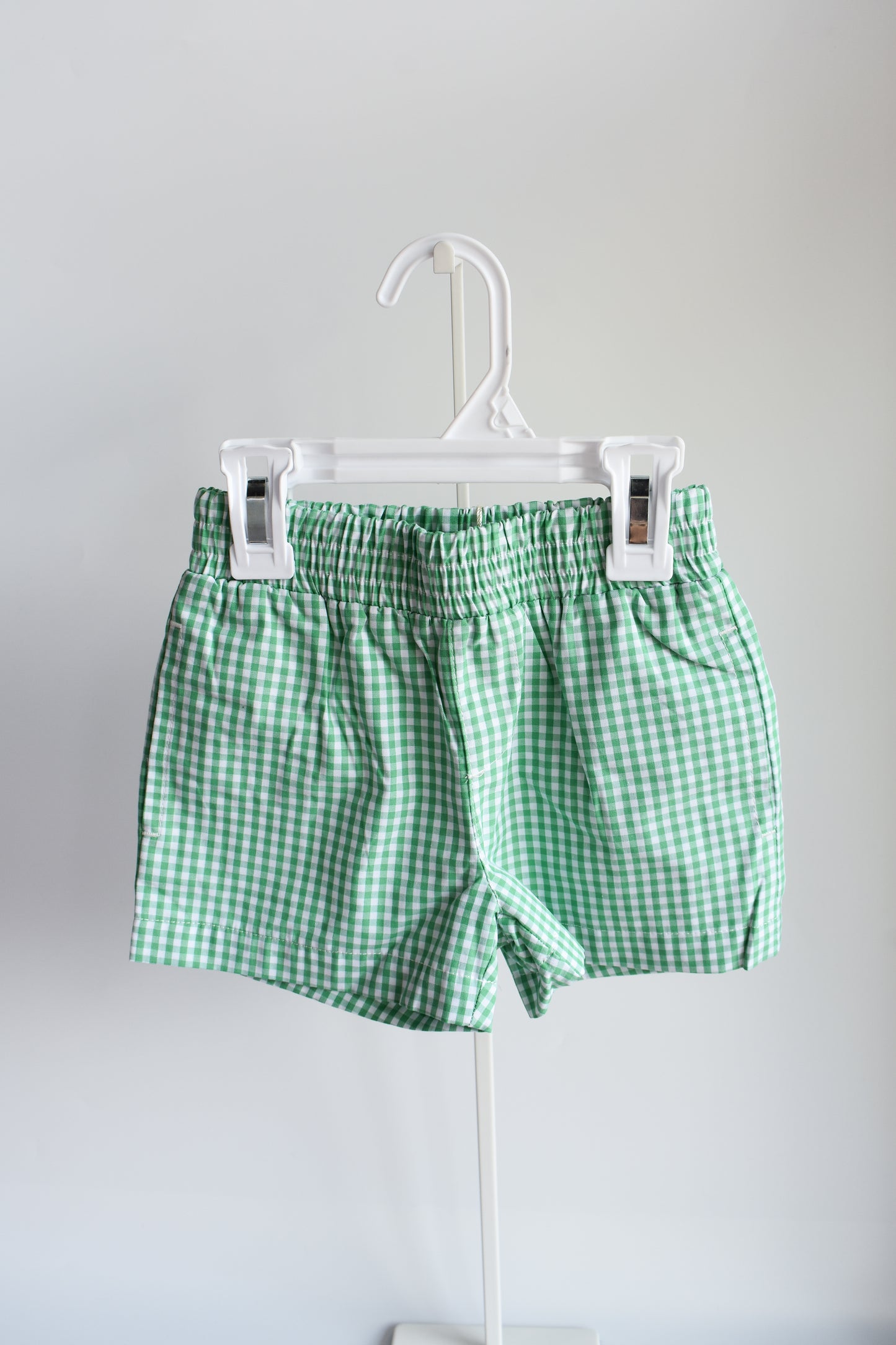 Sheffield Shorts-Gibson Green Mini Gingham