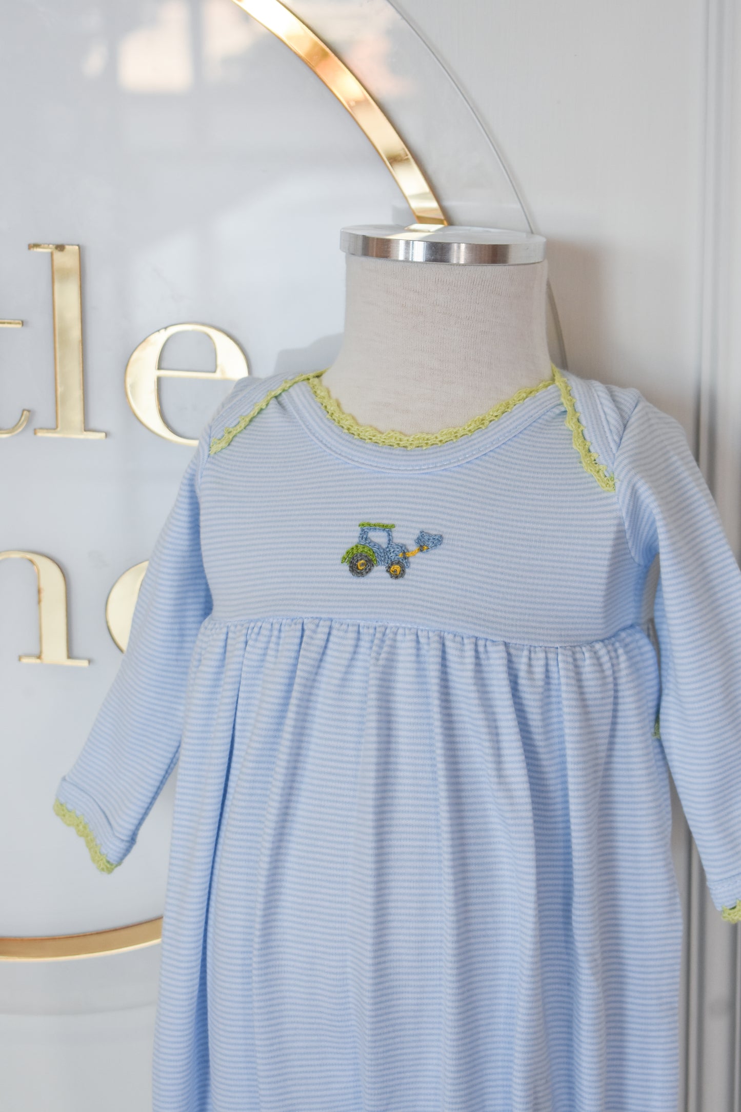 Embroidered Crochet Gown-Squiggles