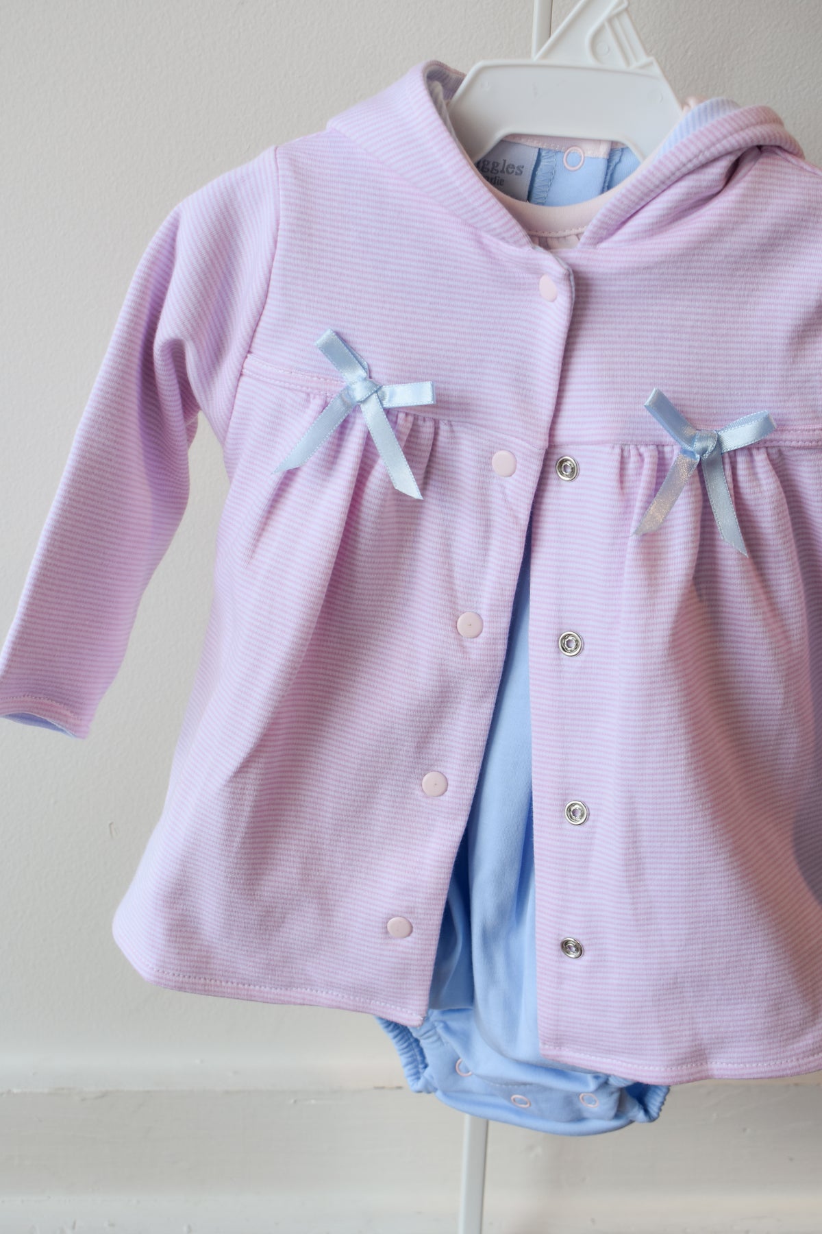 Pink Mini Stripe Bow Jacket