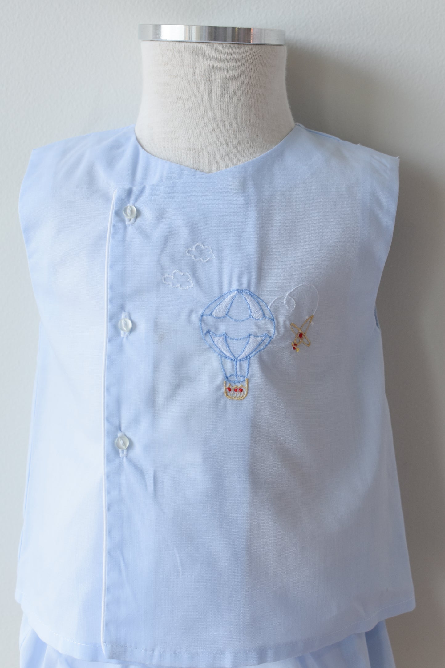 Hot Air Balloon Diaper Set in Blue