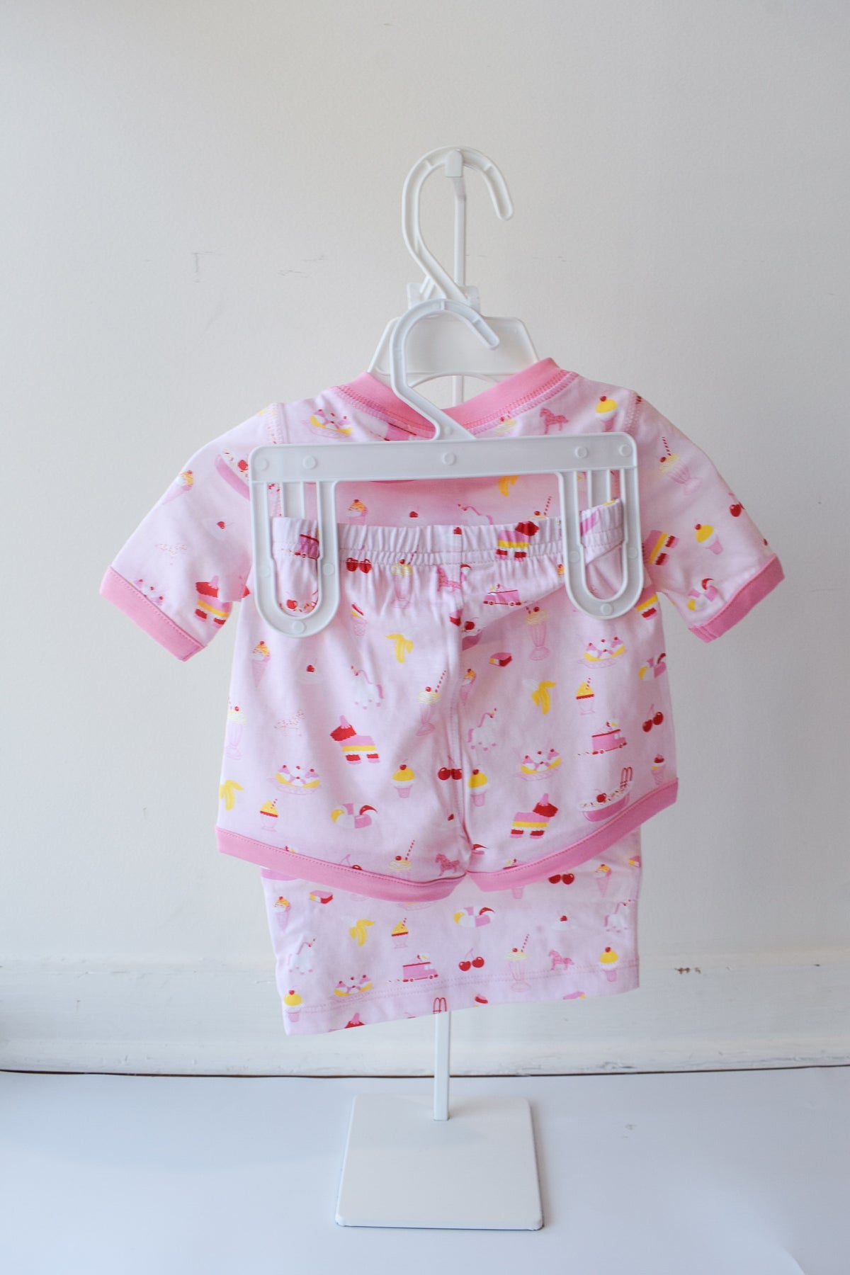 Payton Pajama Short Set-Strawberry Pink Ice Cream Daydream