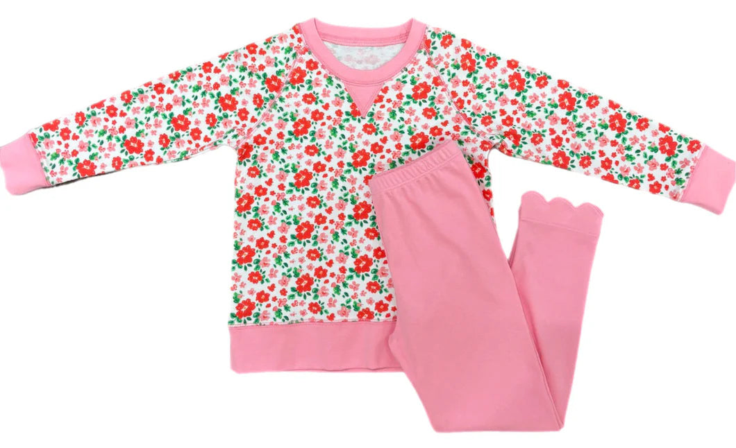 Sidney Set- Red & Pink Floral