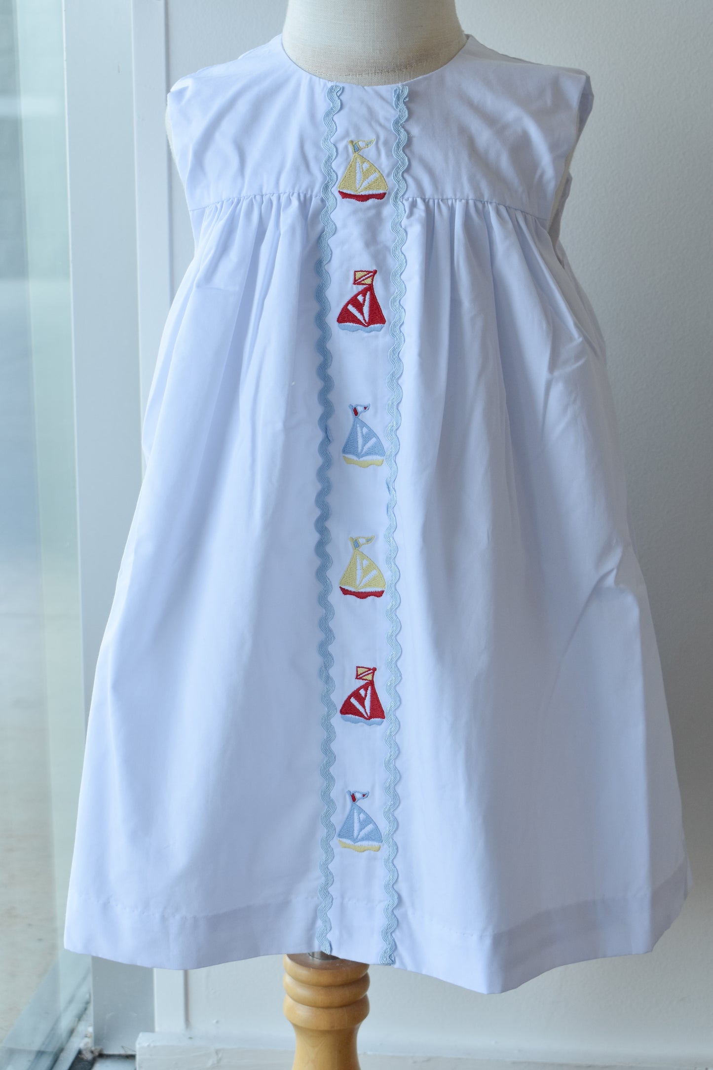 Sleeveless Tabitha's Teacher's Pet Dress-Worth Ave Sailboats