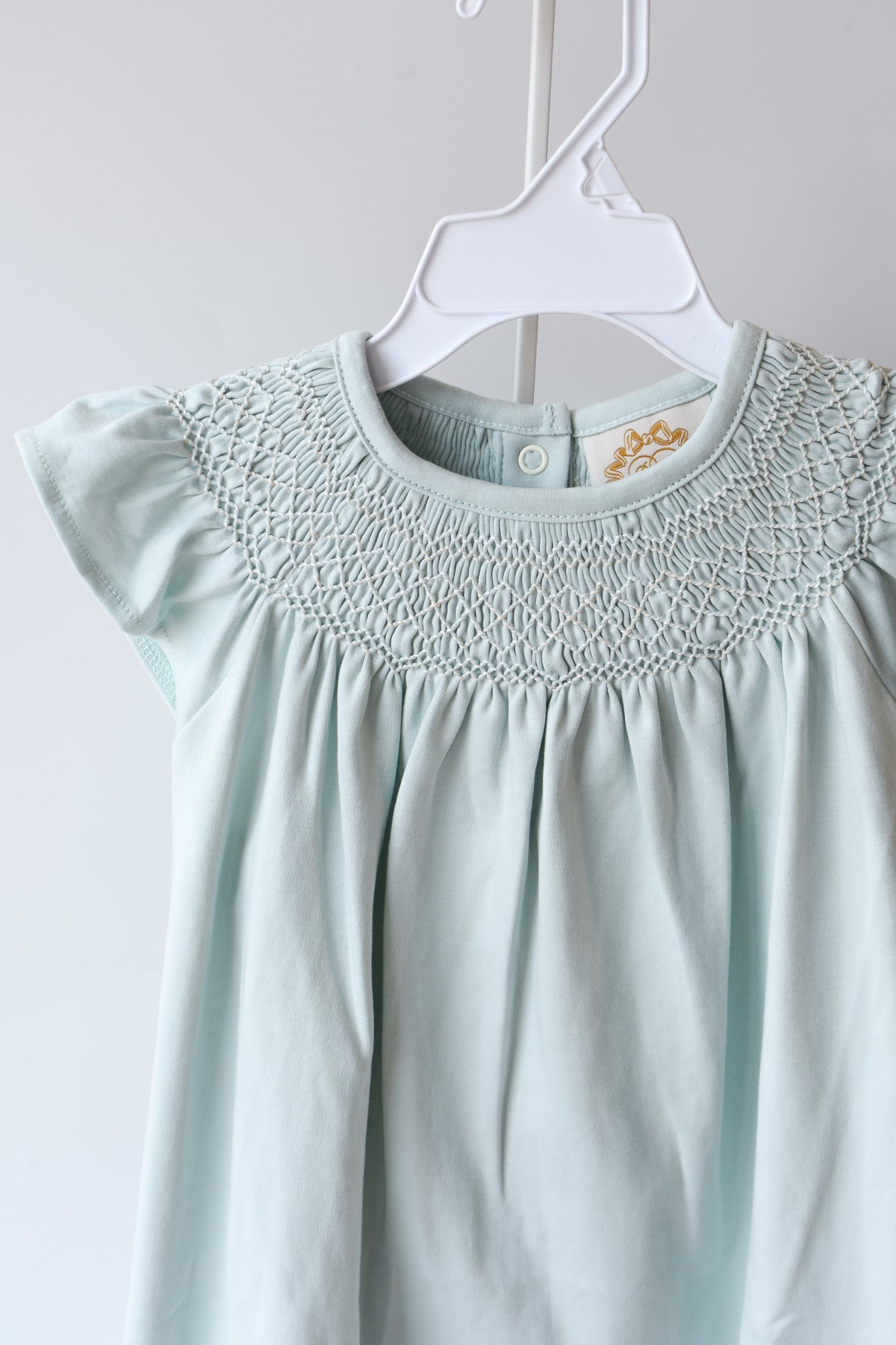 Angel Sleeve Sandy Smocked Dress-Old Greenwich Green
