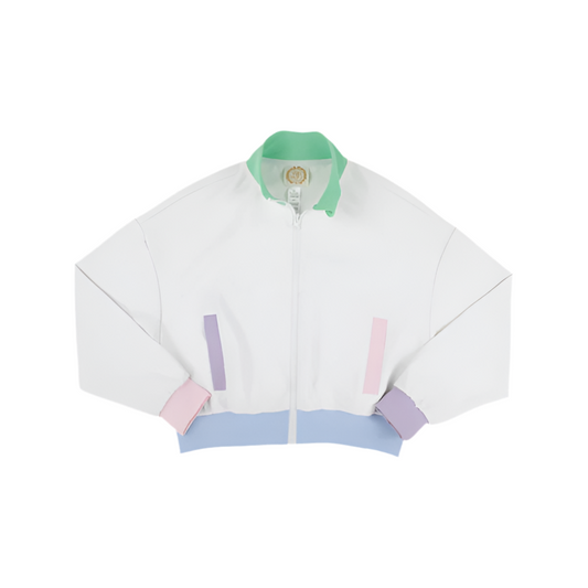 Prepletic Jules Jacket-White, Blue, and Green Mix