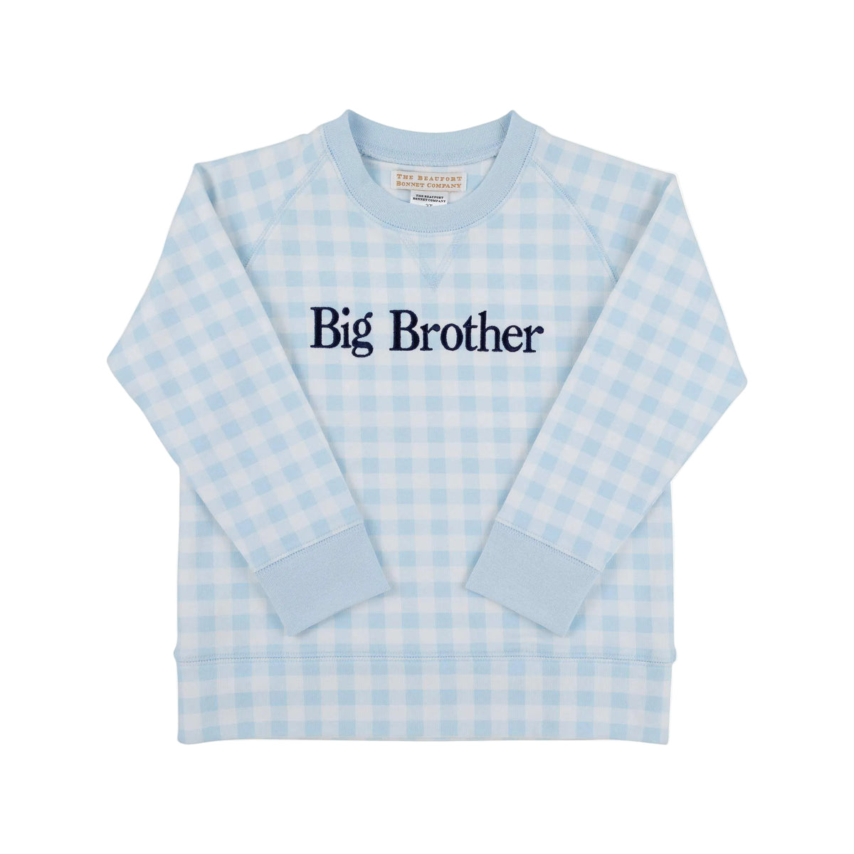 Big Brother Cassidy Comfy Crewneck-Blue Gingham