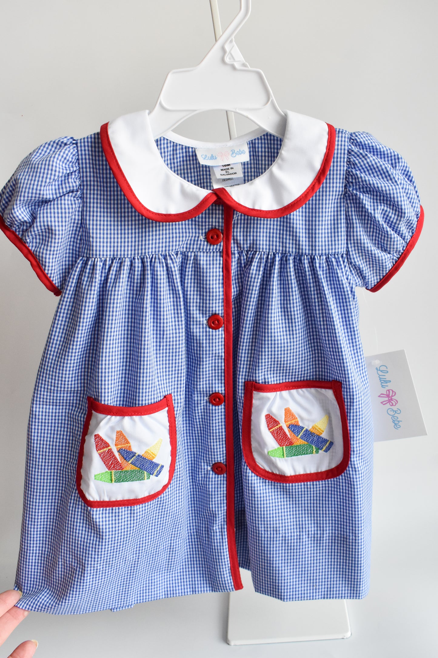 Bea's Back To School Crayon Pocket Dress