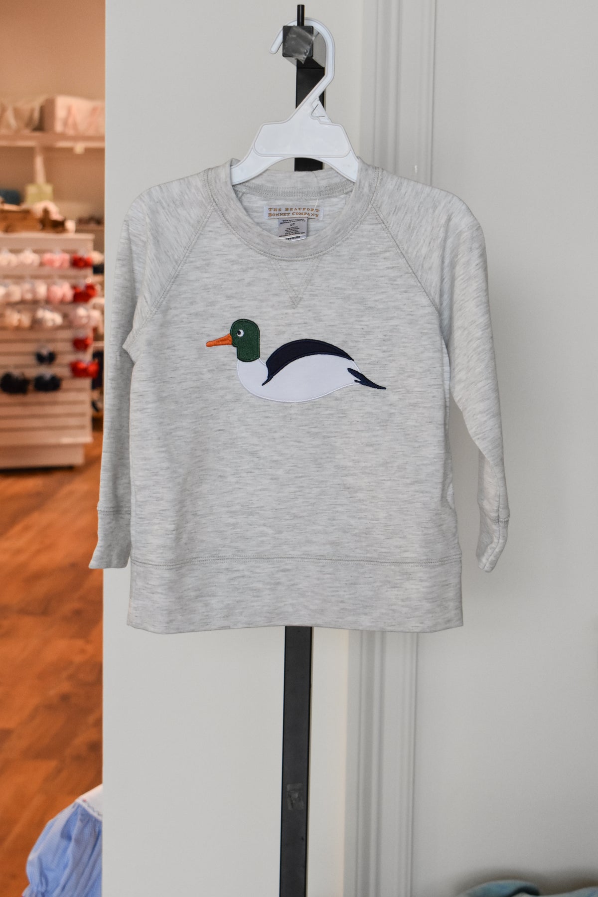 Cassidy Comfy Crewneck-Heathered Grey/Duck