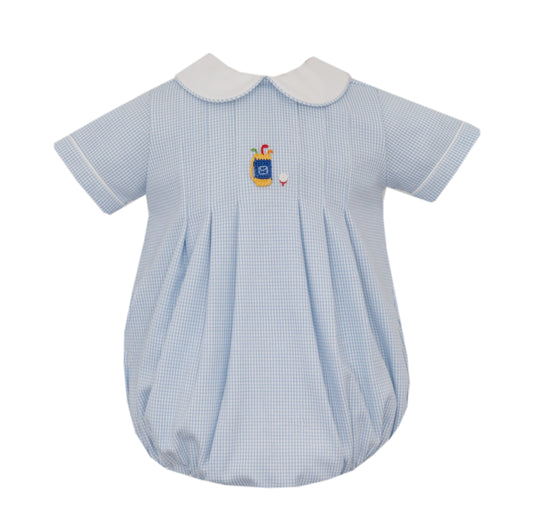 Mini Golf Blue Check Knit Bubble