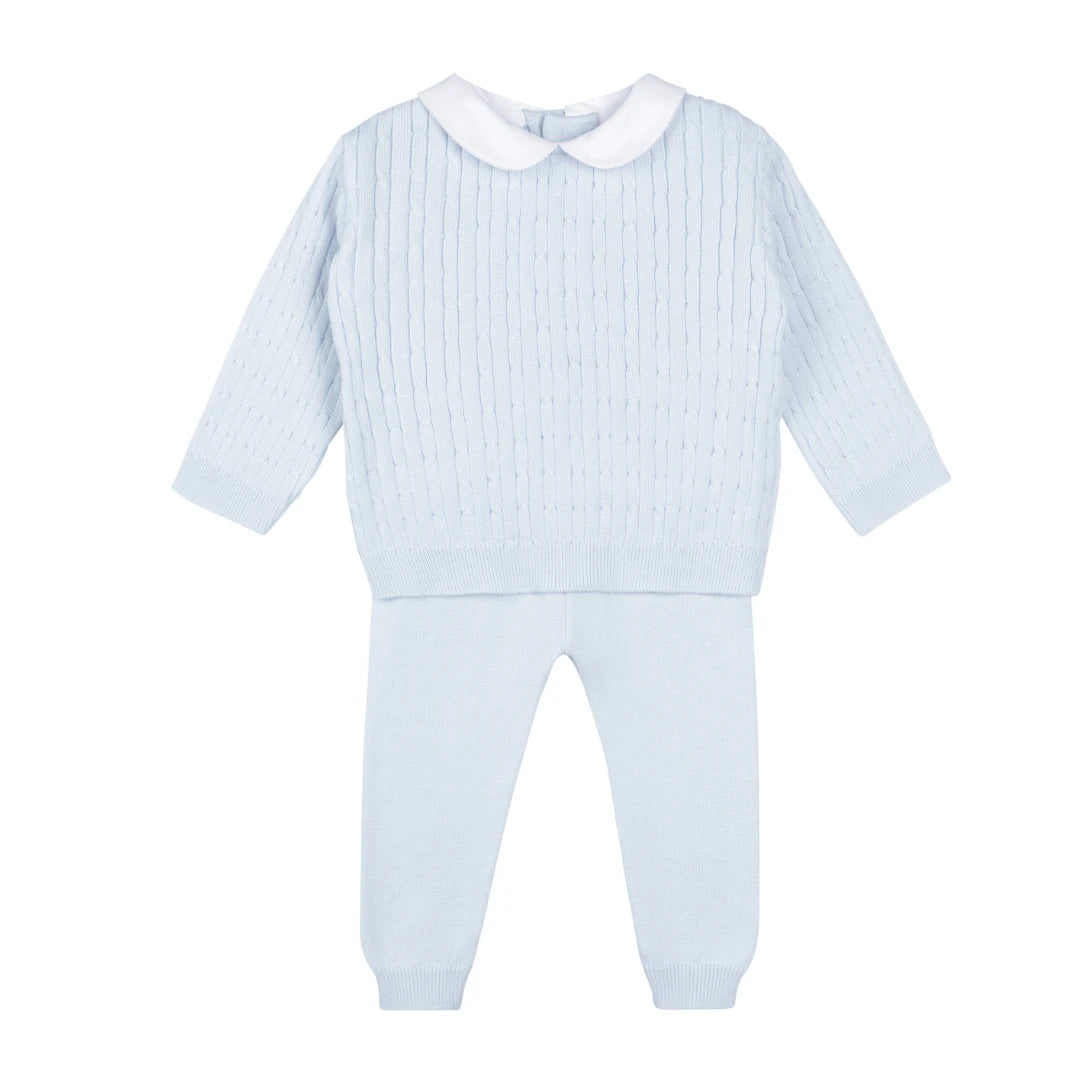 Boy's Blue Peter Pan Cable Knit Set