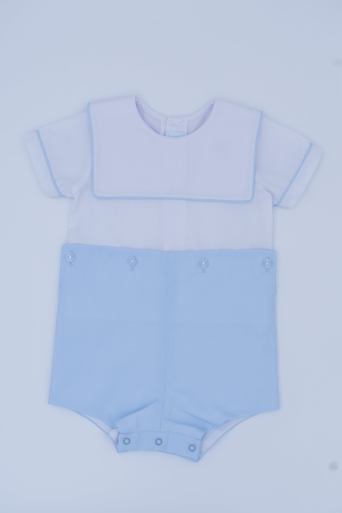 Classic Button In Boysuit-White/Blue