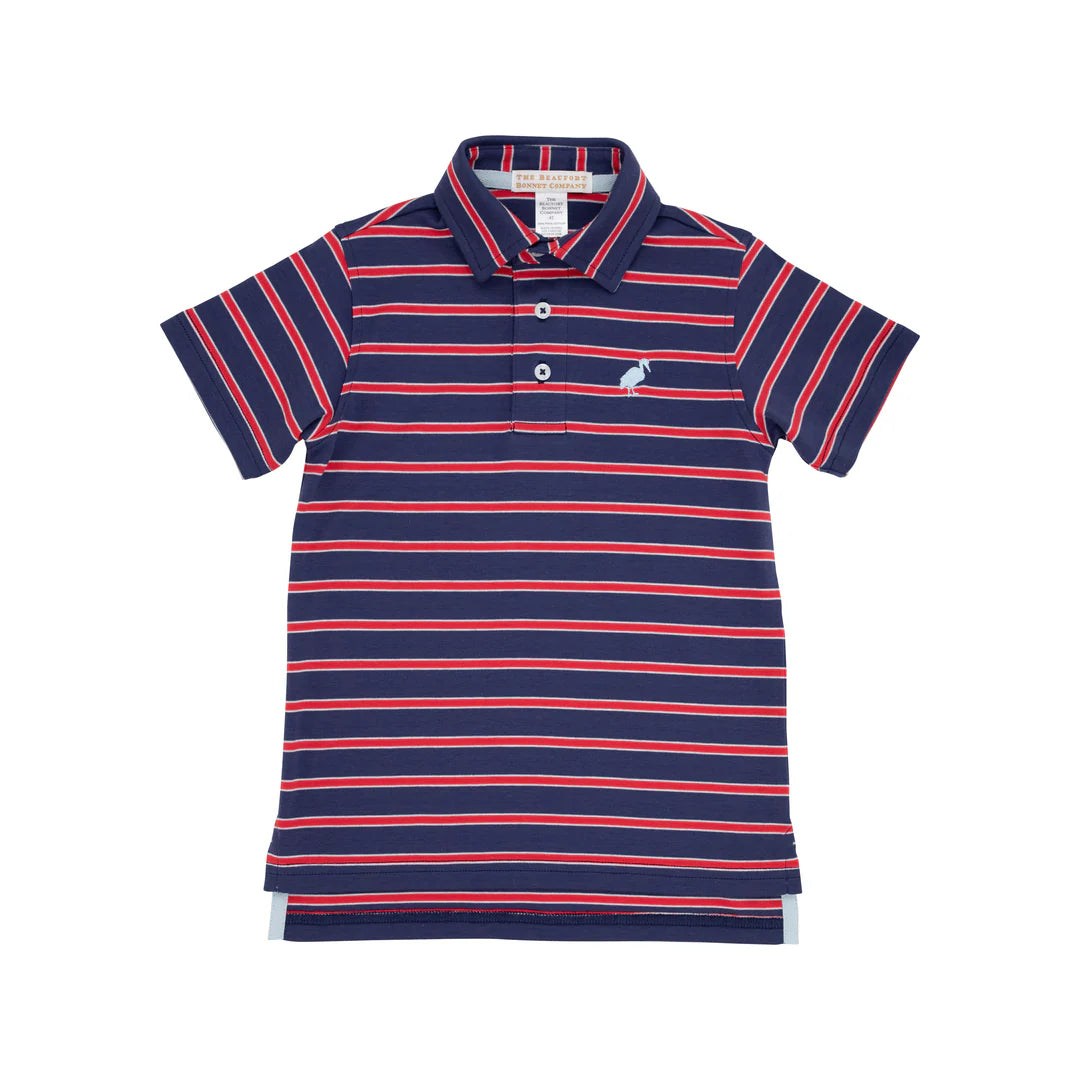 Prim & Proper Polo-Stripe