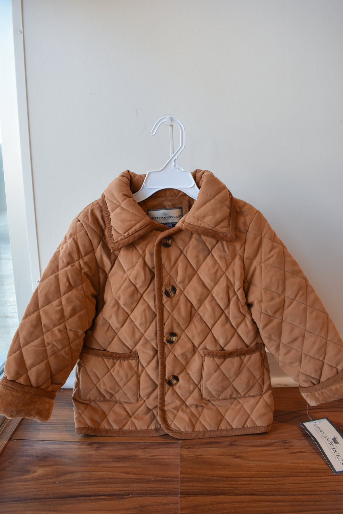 Widgeon Hooded/Quilted Barn Jacket-Caramel