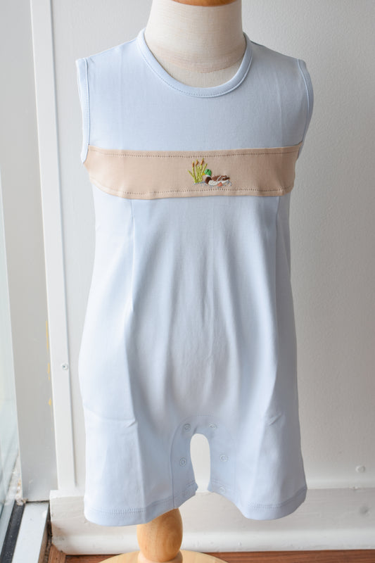 Mallard n Cattails Pleated Sunsuit