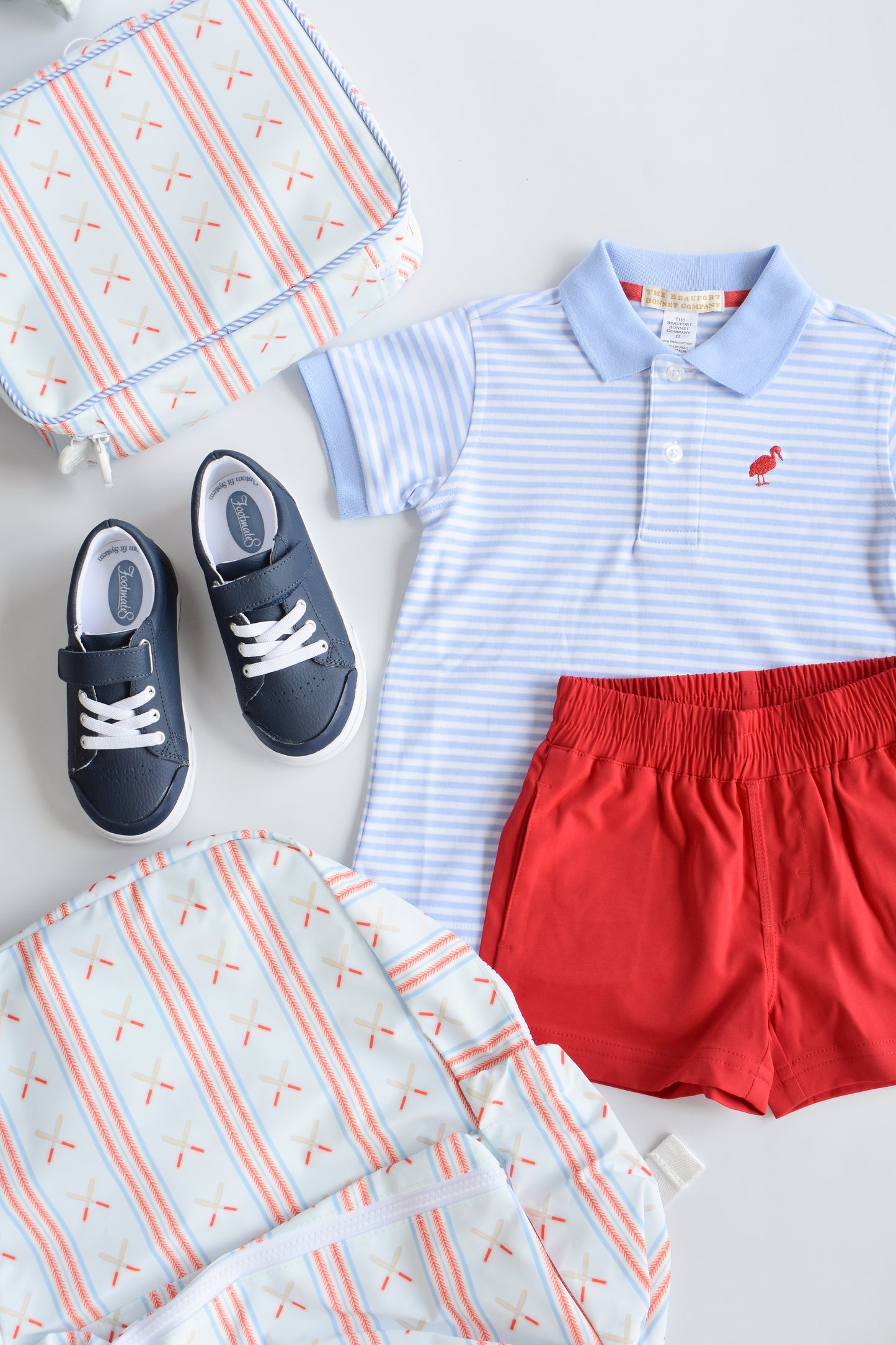 Prim & Proper Polo-Beale St Blue Stripe