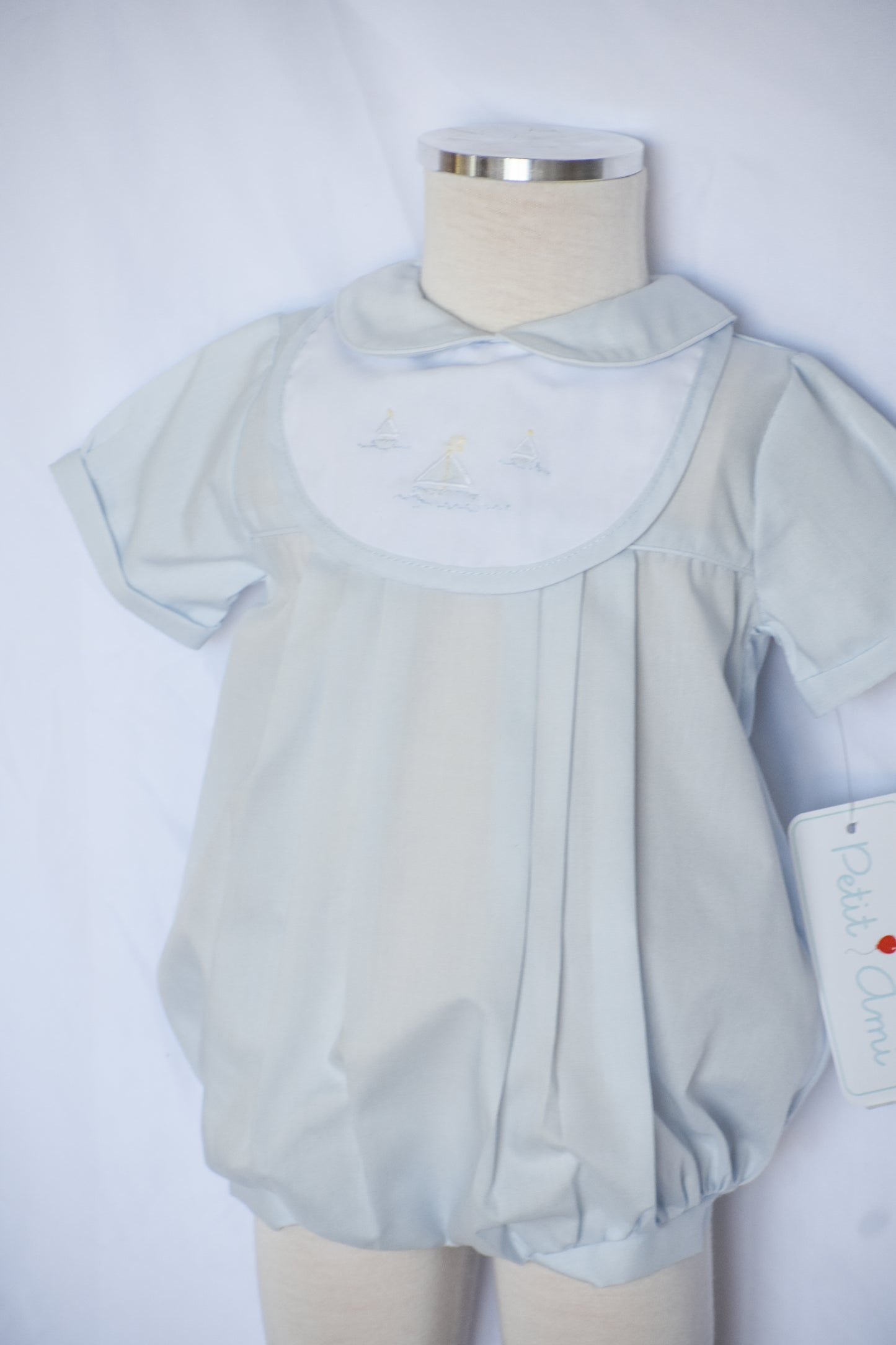 Seaside Dreams Heirloom Romper/Bib/Hat Set