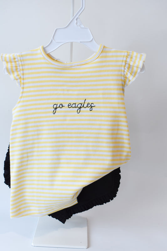 Hand Stitched Girl's Gameday Tank/Short Set
