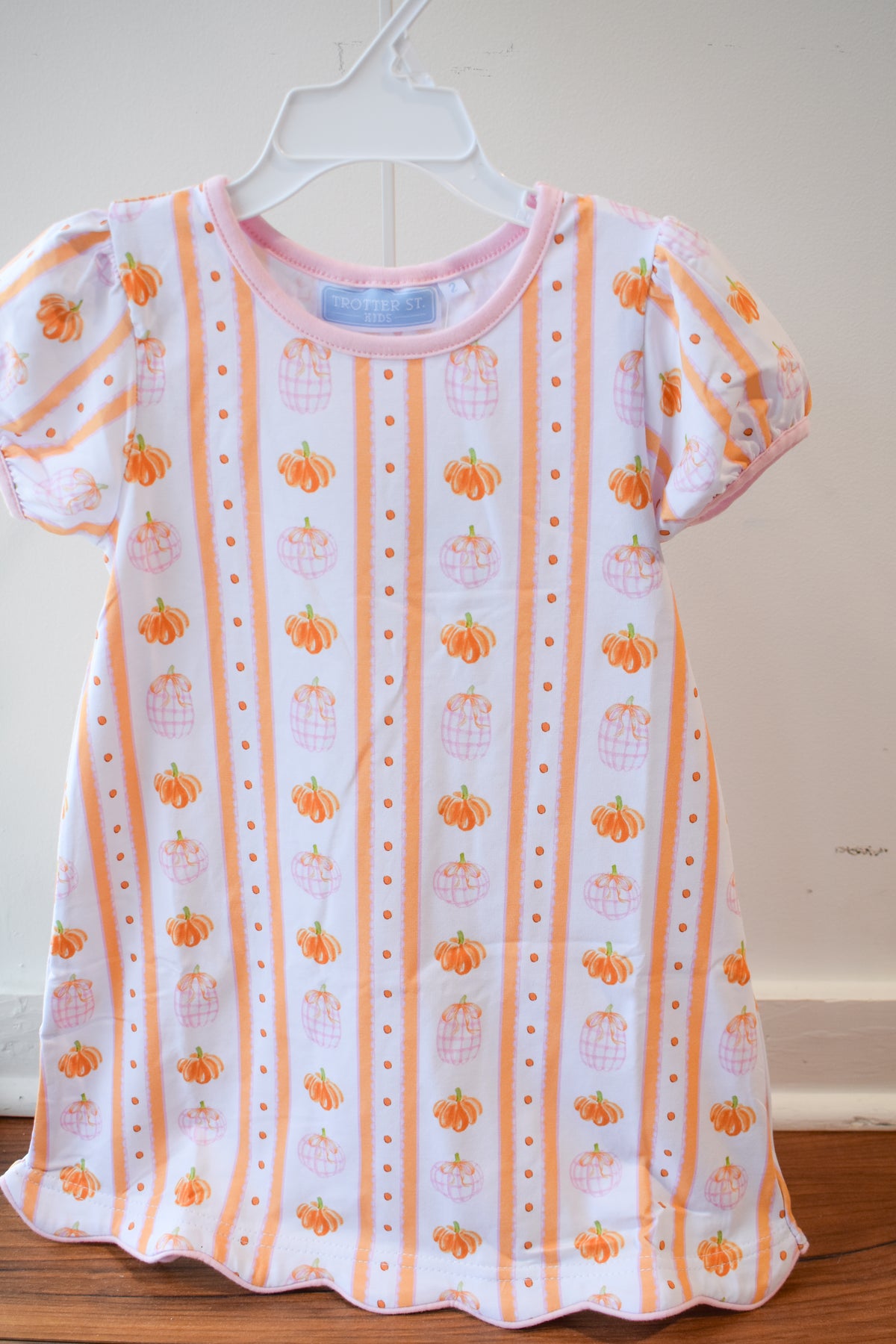 Pumpkin Patch Scallop Knit Dress