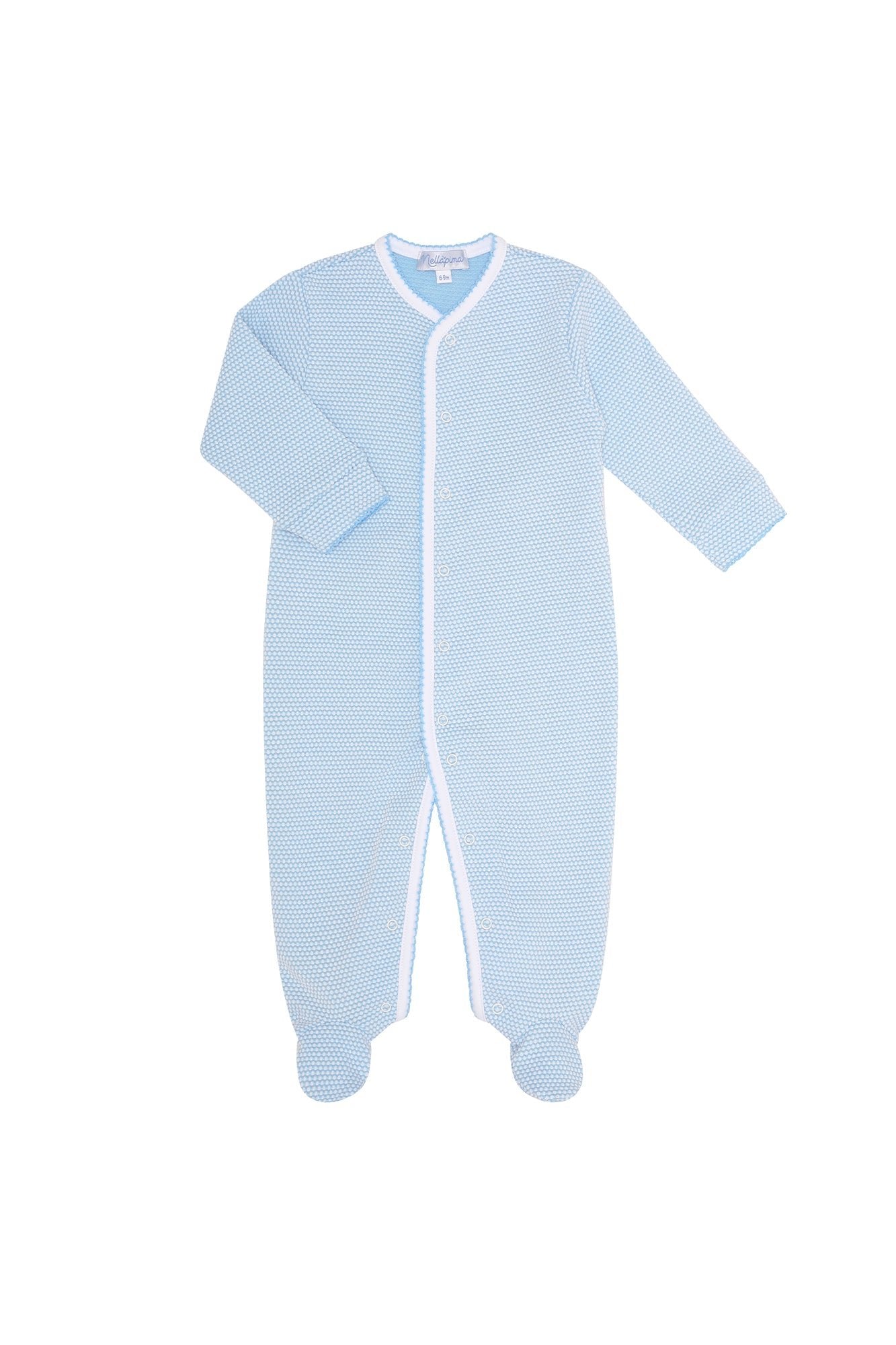 Classic Blue Bubbled Baby Footie