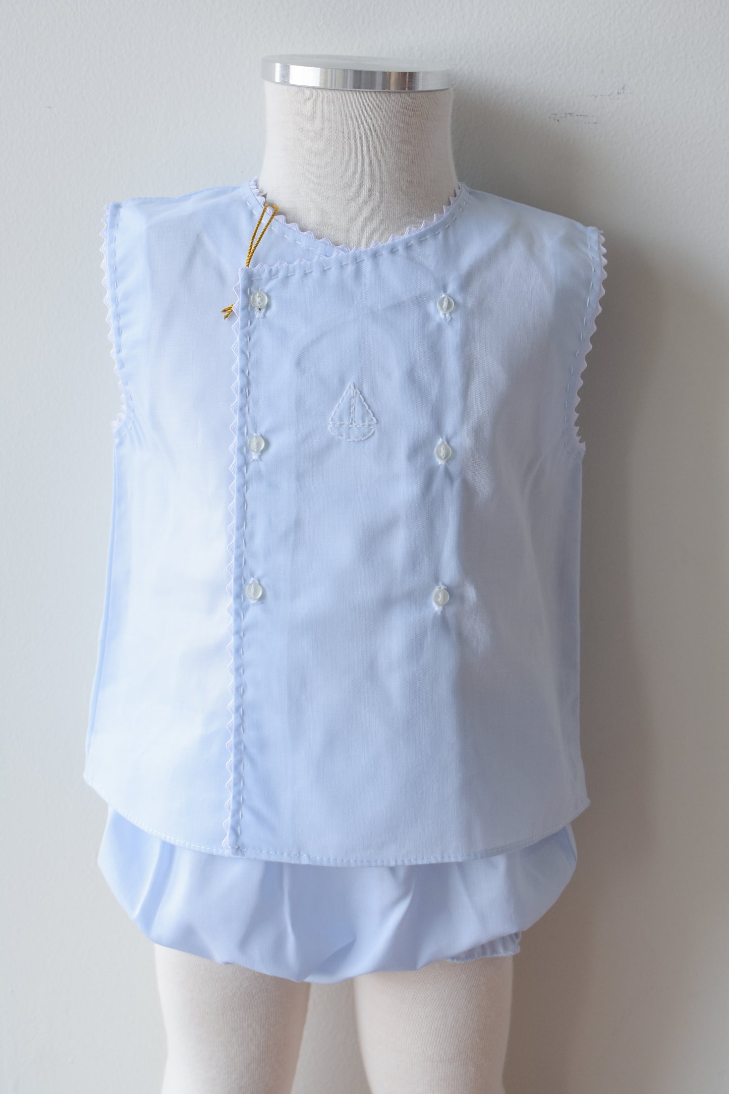 Boy’s Sailboat Diaper Set in Blue
