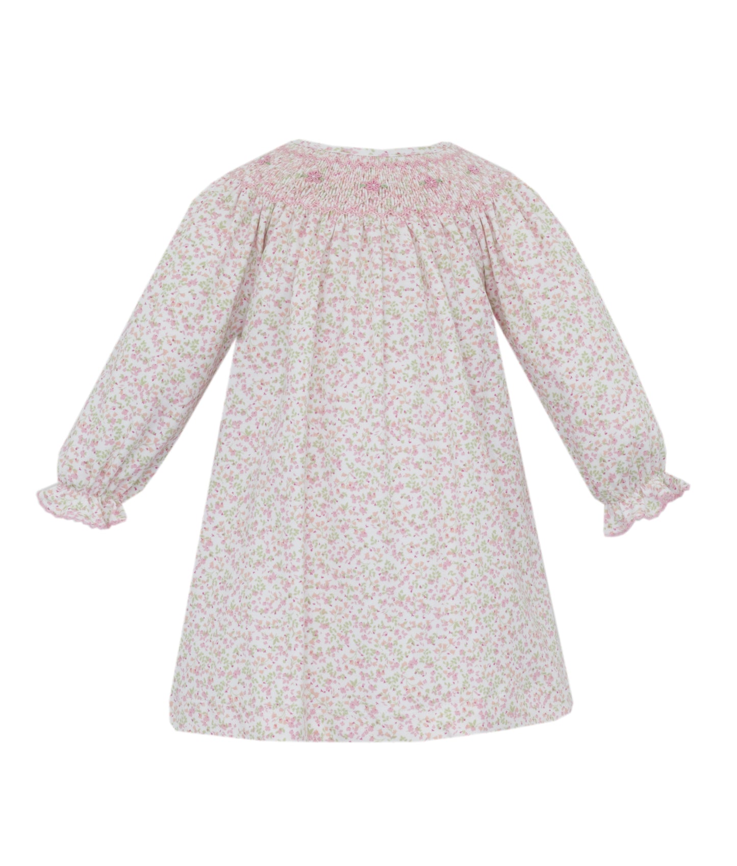 Harper Mini Floral Smocked Knit Bishop Dress
