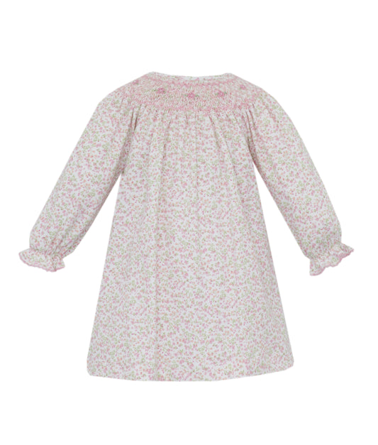 Harper Mini Floral Smocked Knit Bishop Dress
