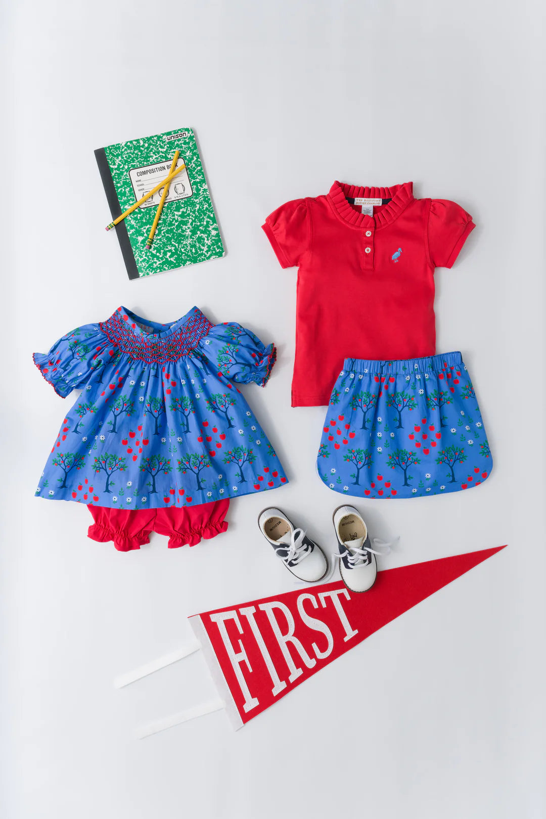 Little Miss Prim & Proper Polo-Richmond Red