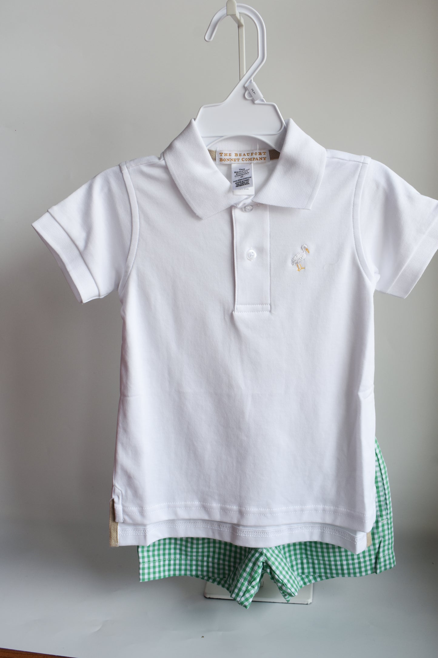 Sheffield Shorts-Gibson Green Mini Gingham