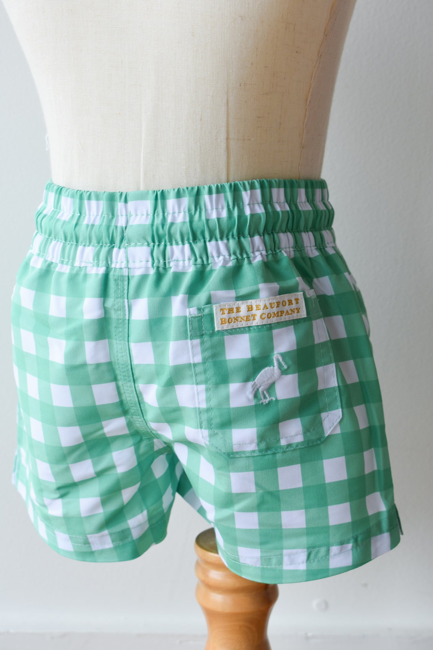 Tortola Swim Trunks-Gibson Island Green Gingham