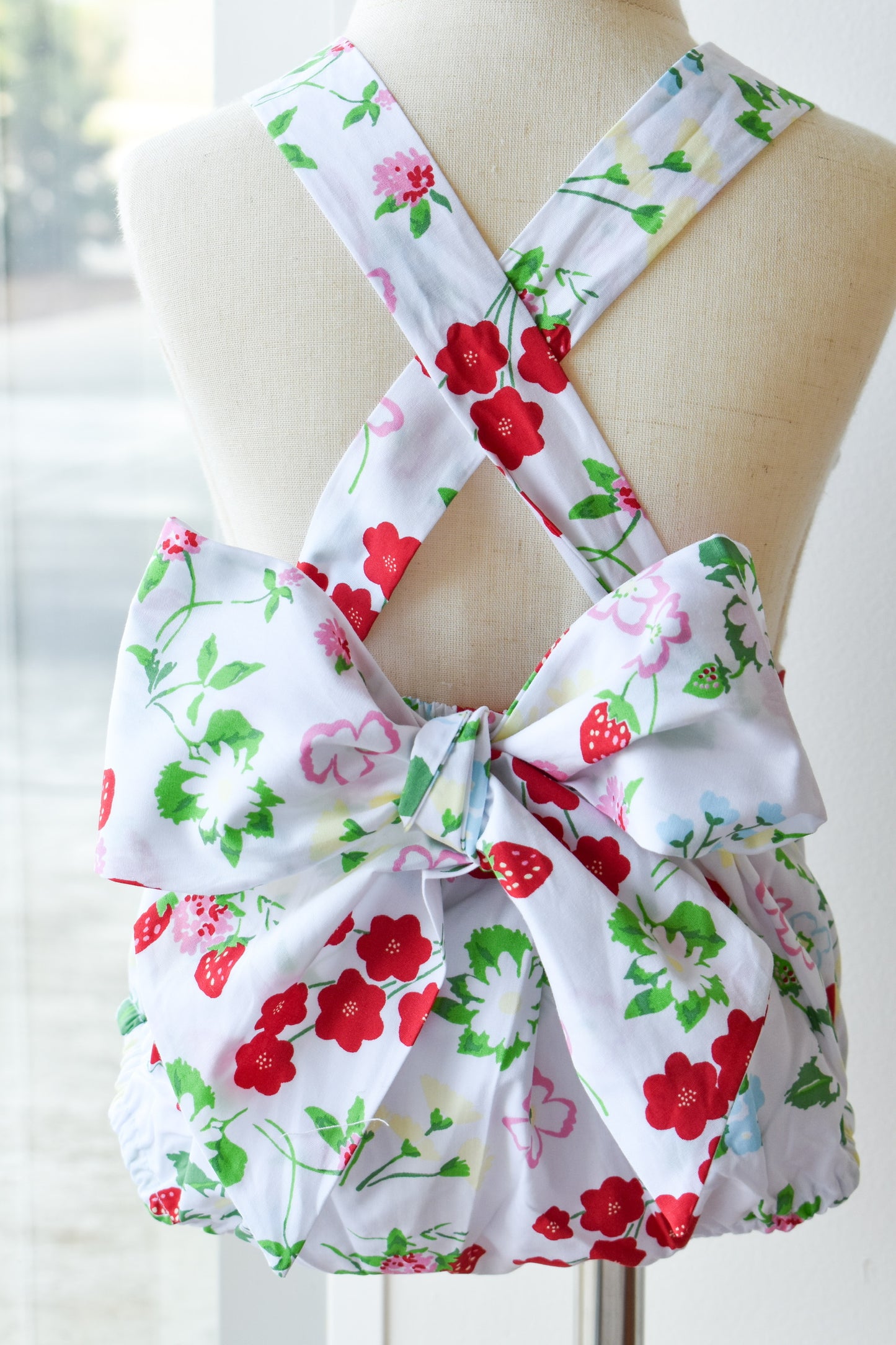 Sally Sunsuit-Berry Sweet Broadcloth