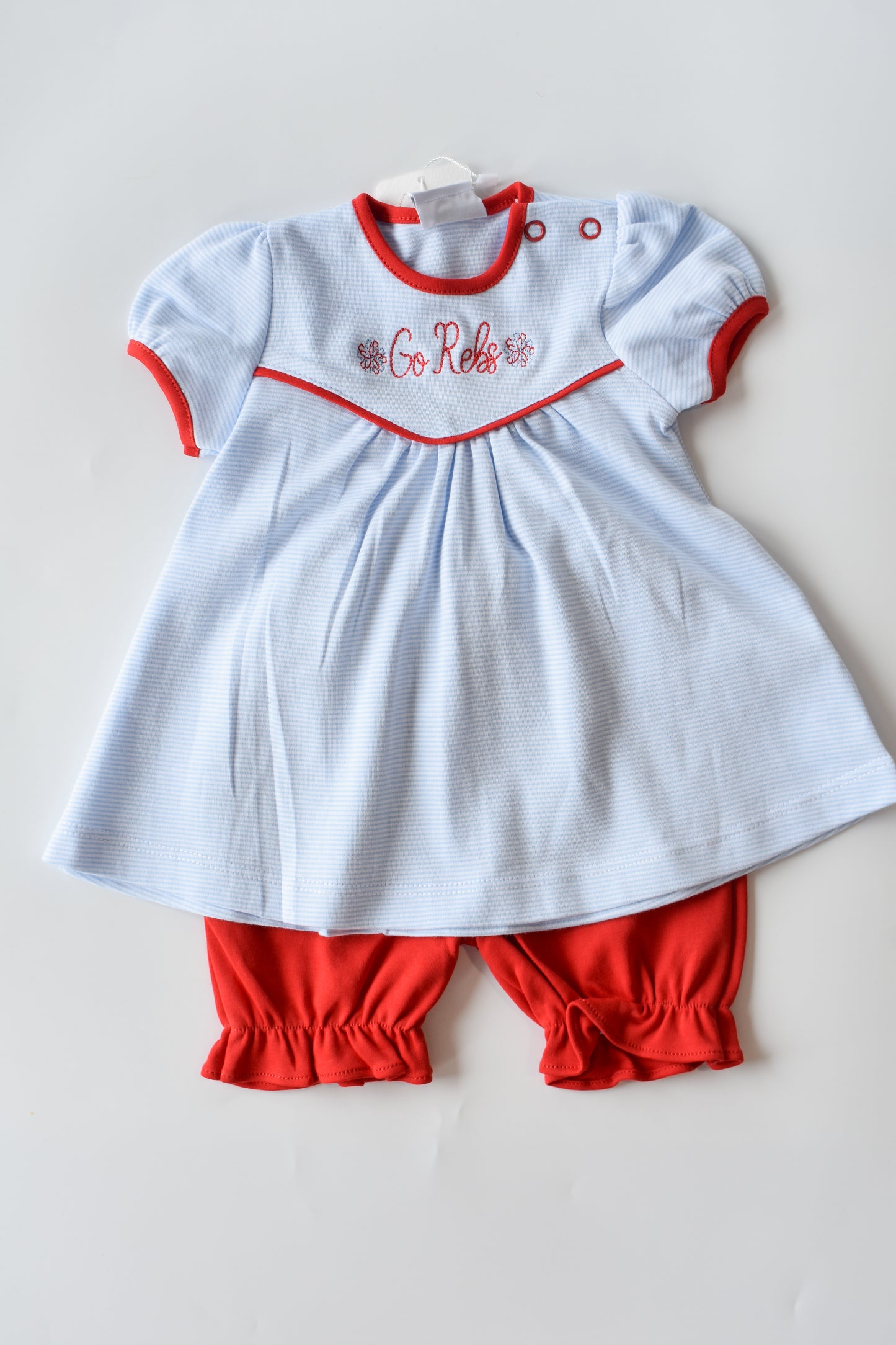 Go Rebs Pom Pom Embroidered Bloomer Set