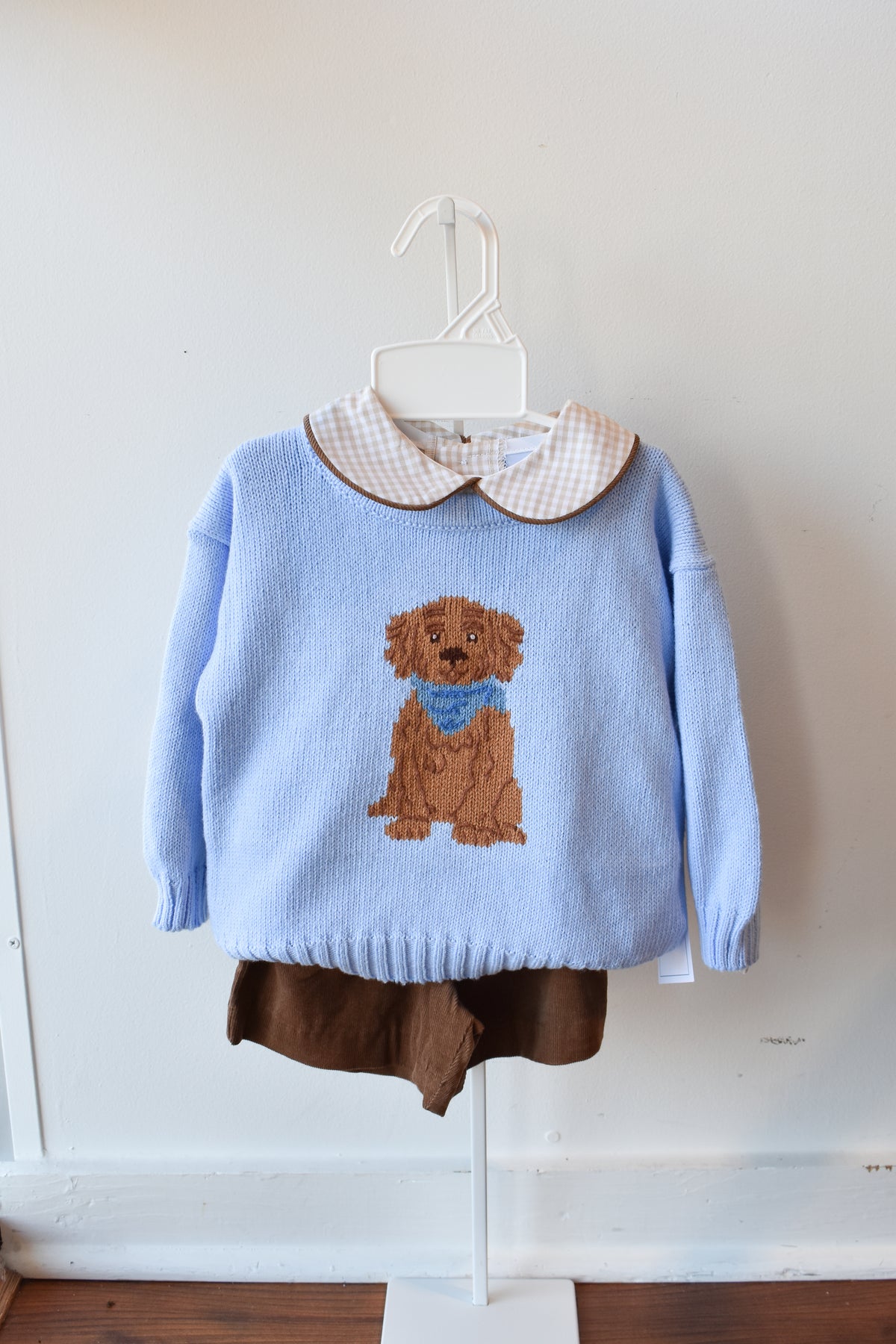 Blue Doodle Crew Sweater