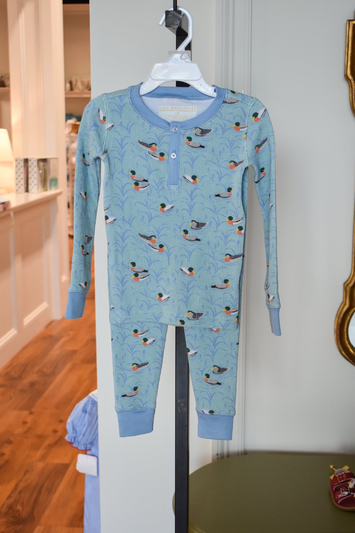 Sutton's Waffle Knit Set-Fine Weather for Ducks