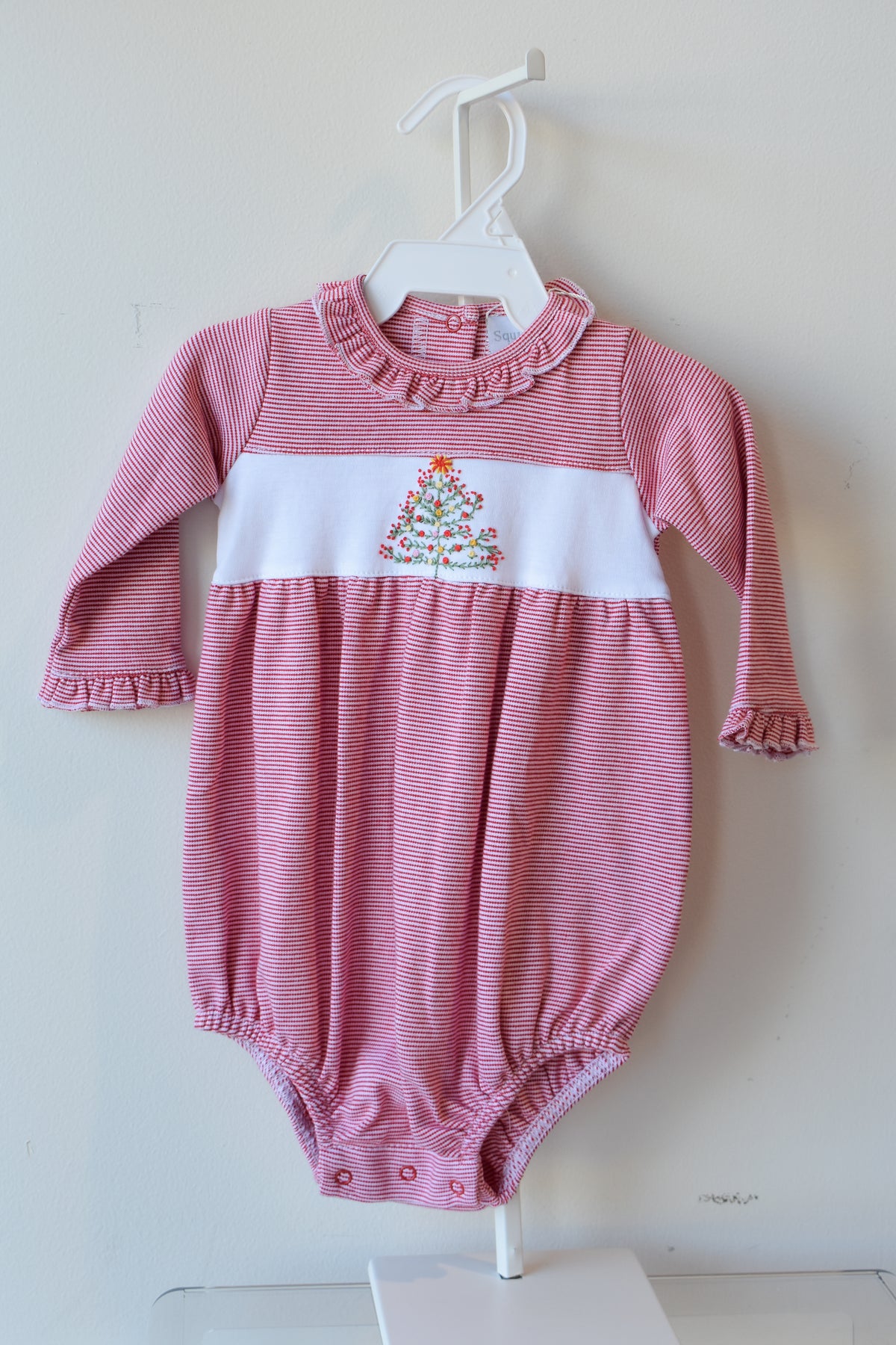 Holiday Holly Long Sleeve Ruffled Bubble