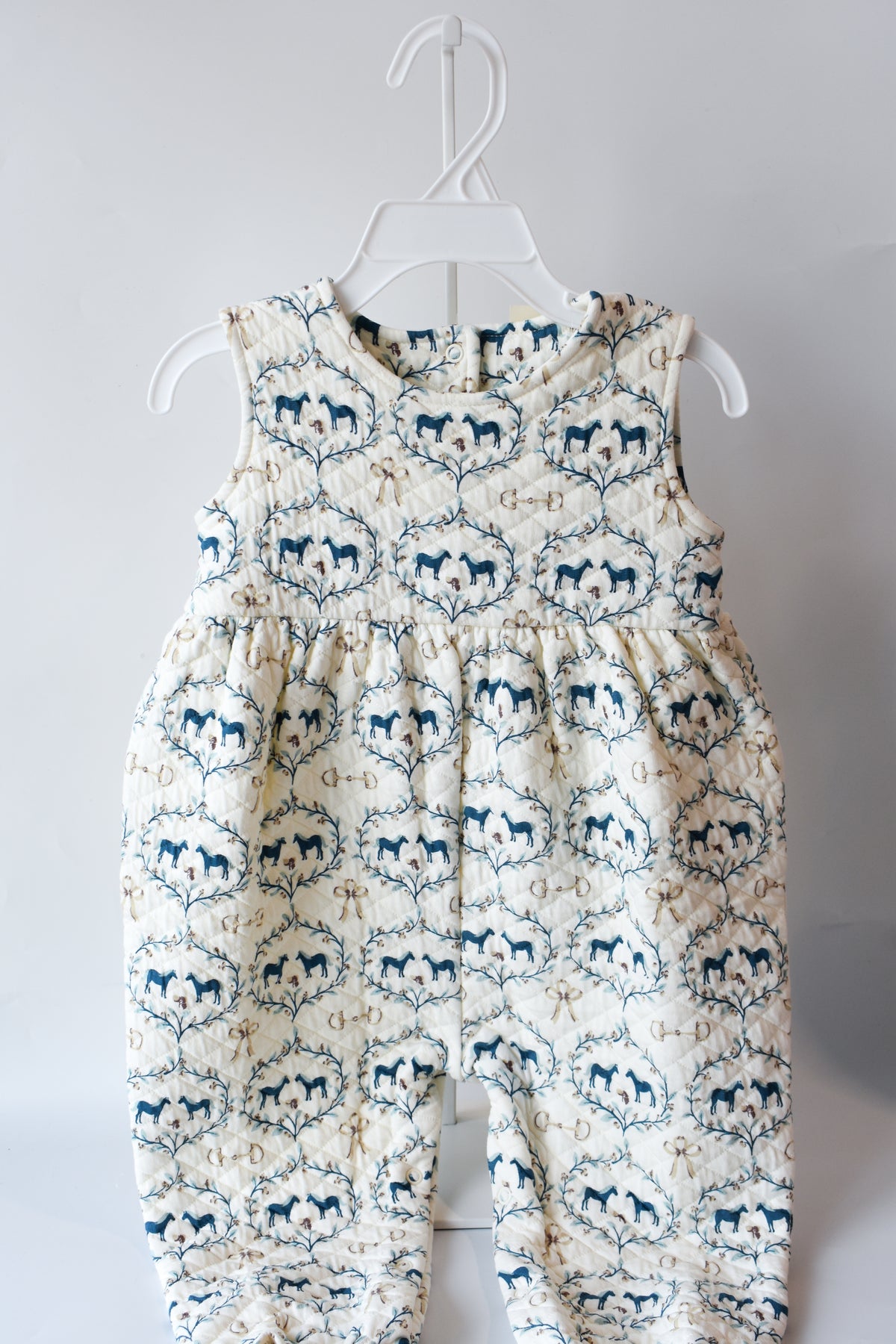 Sleeveless Quilted Rebecca Romper-Horse Bits and Bows