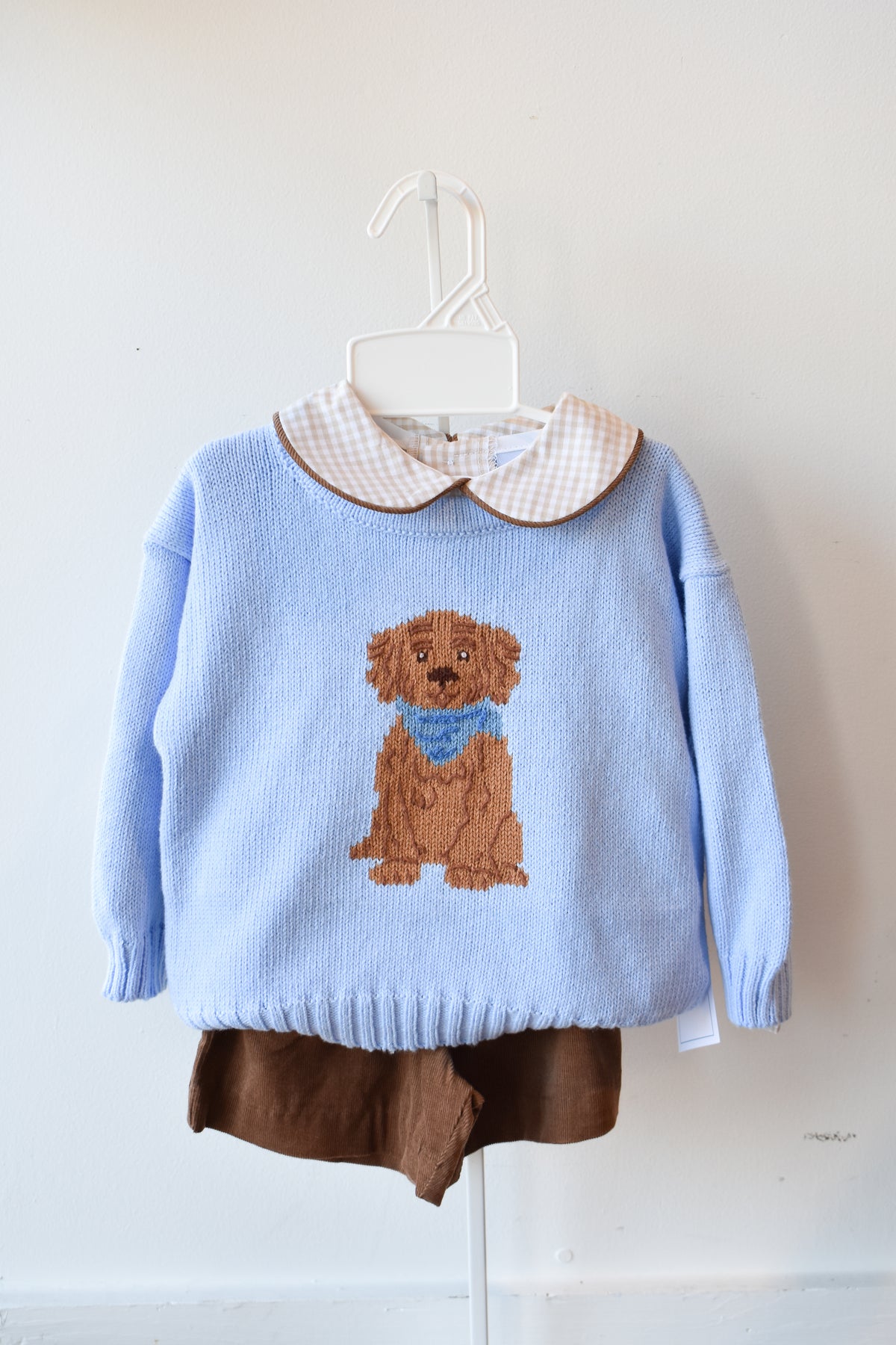 Blue Doodle Crew Sweater