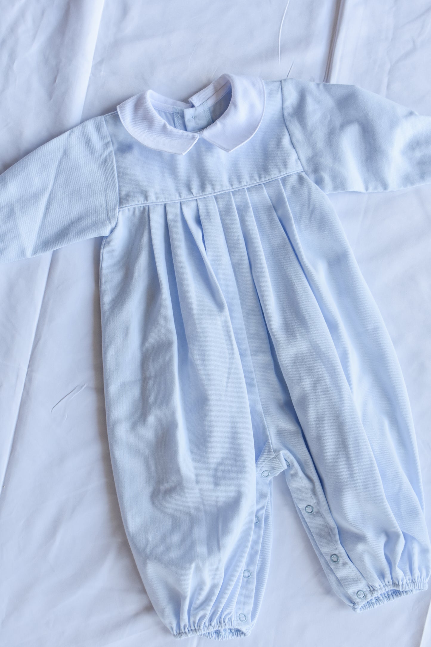 Baby Blue Beau Longall-White Trim