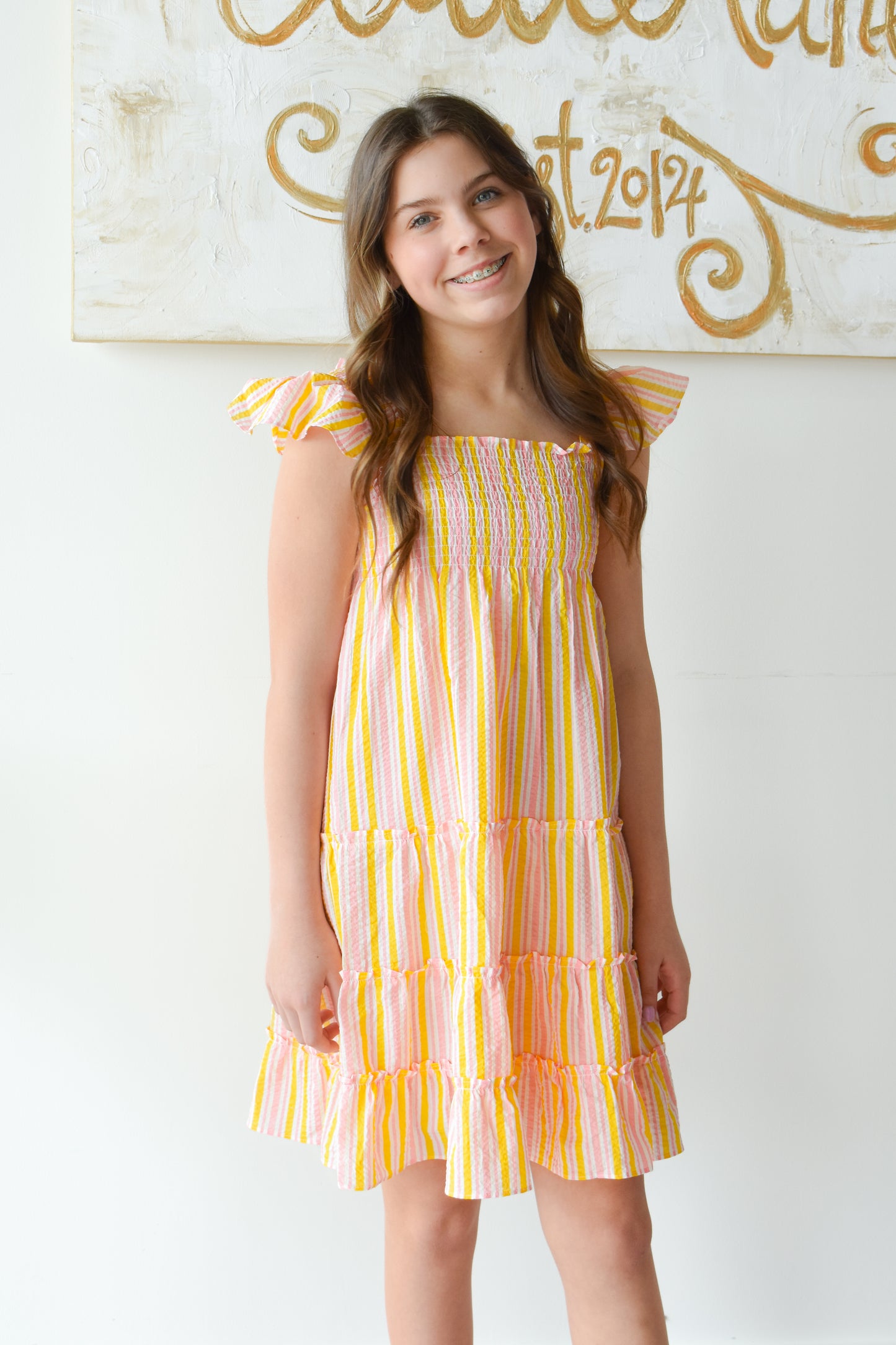Twirl Dress-Buttercup Seersucker