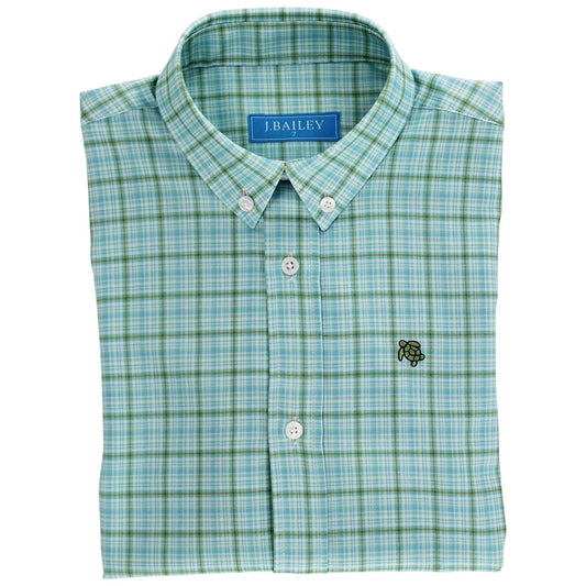 Greenwater Willow Check Performance Button Down