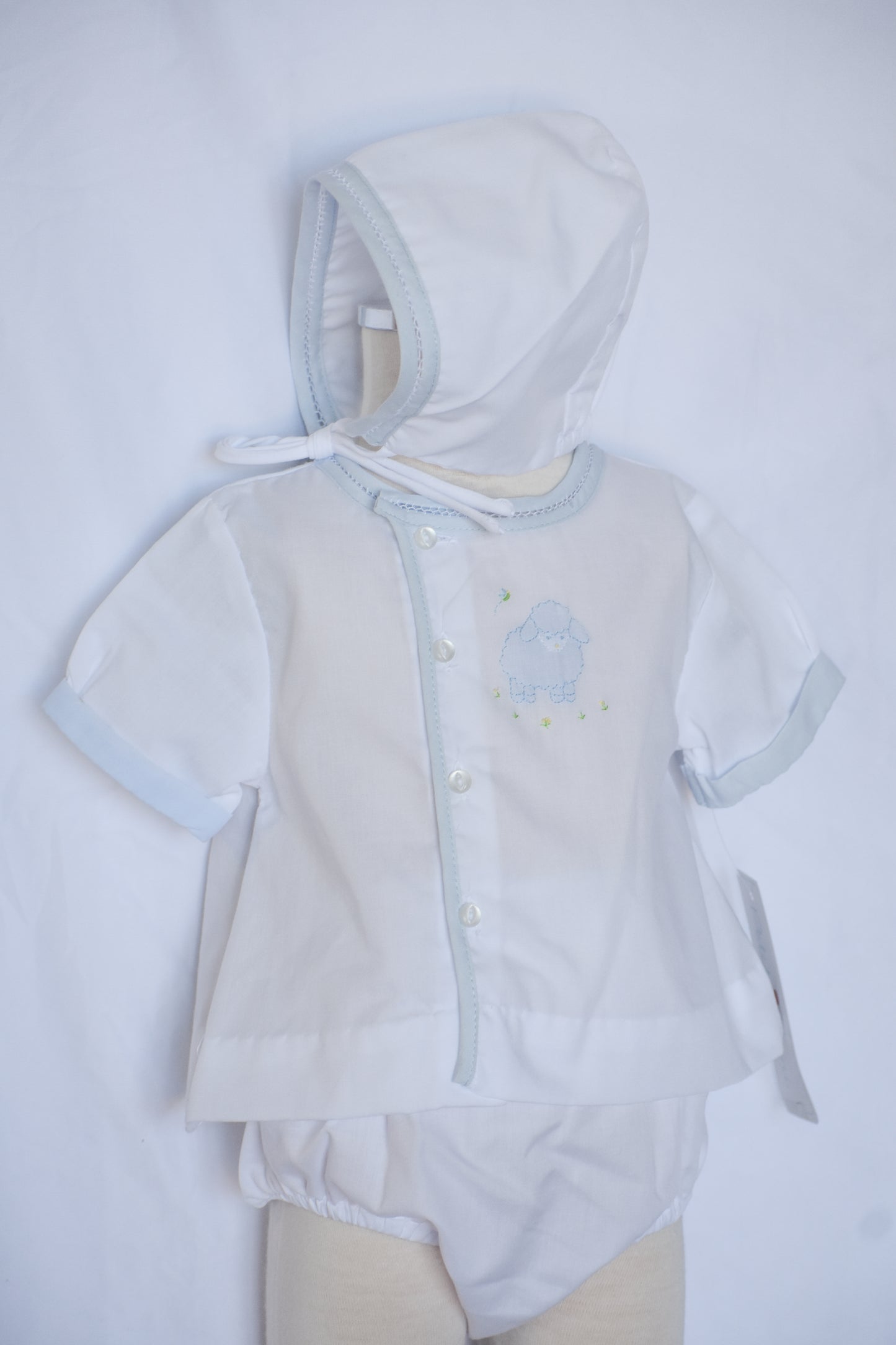 My First Lamb Diaper Set/Matching Hat
