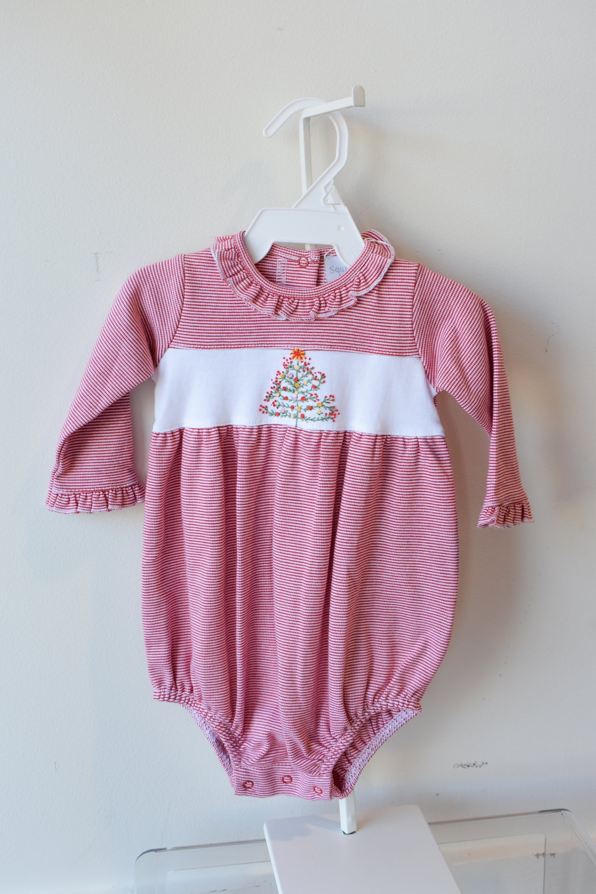 Holiday Holly Long Sleeve Ruffled Bubble