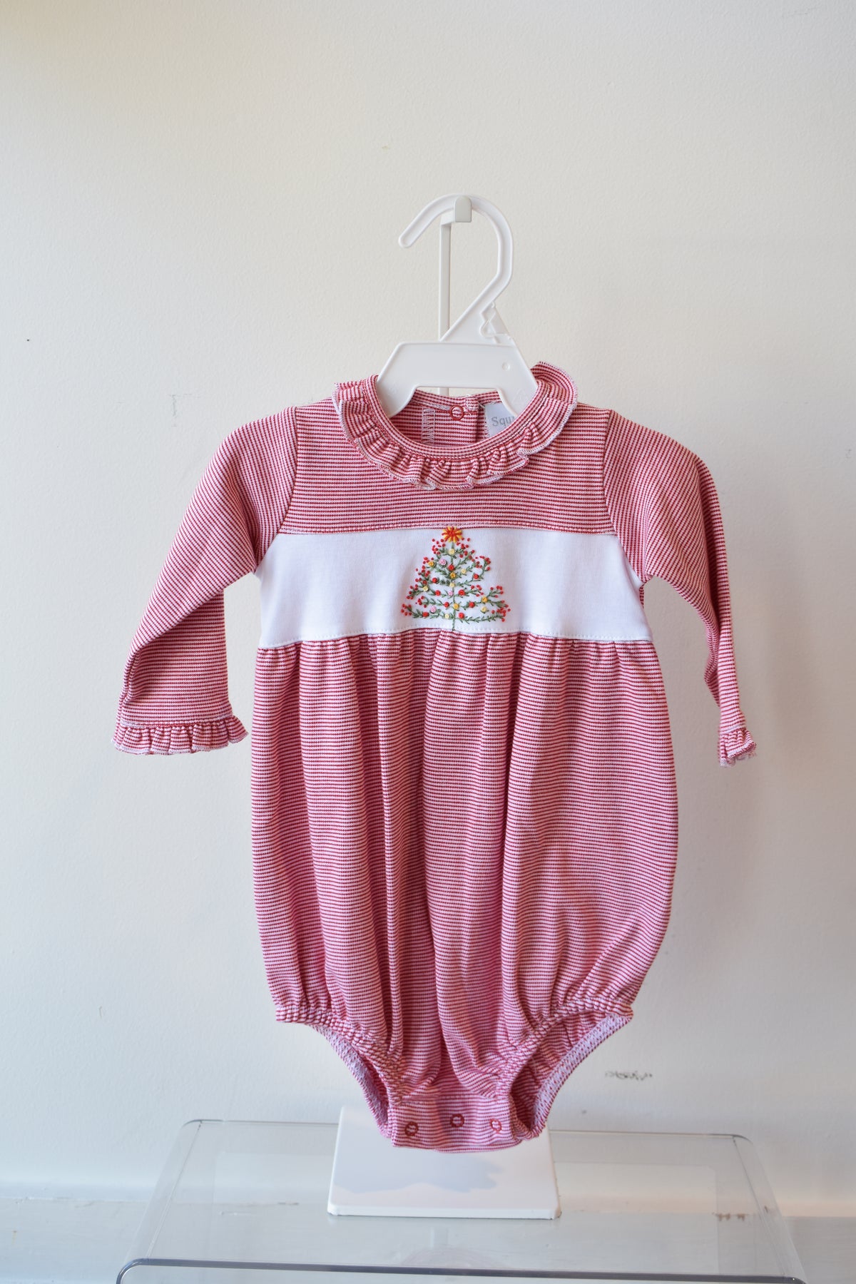 Holiday Holly Long Sleeve Ruffled Bubble